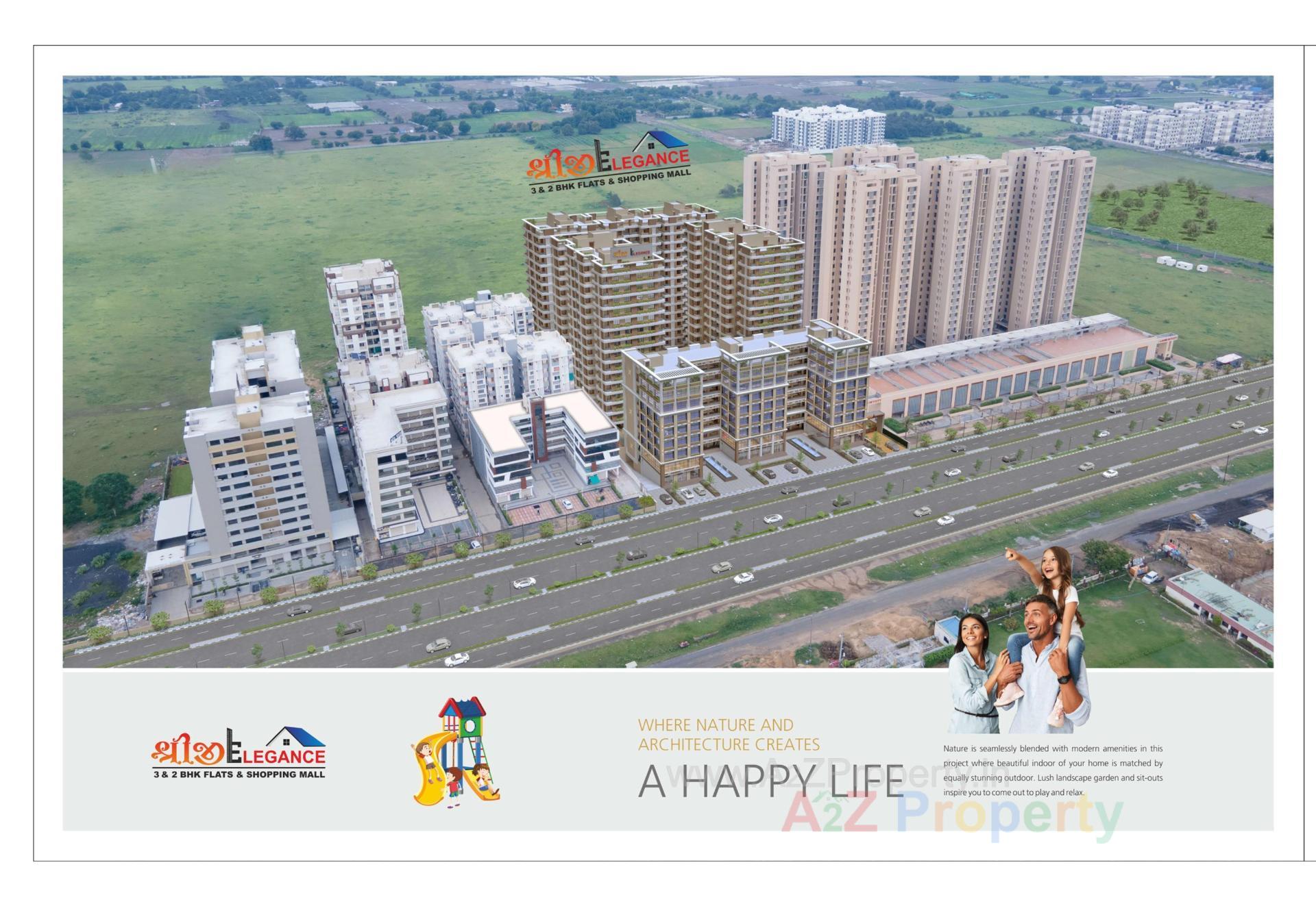 3D Elevation of real estate project Shreeji Elegance located at Hanspura, Ahmedabad, Gujarat