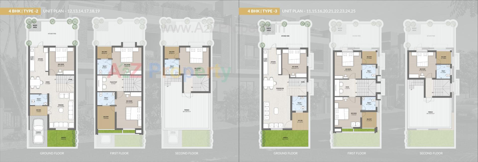 Layout of real estate project Shreeji Greens located at Aslali, Ahmedabad, Gujarat