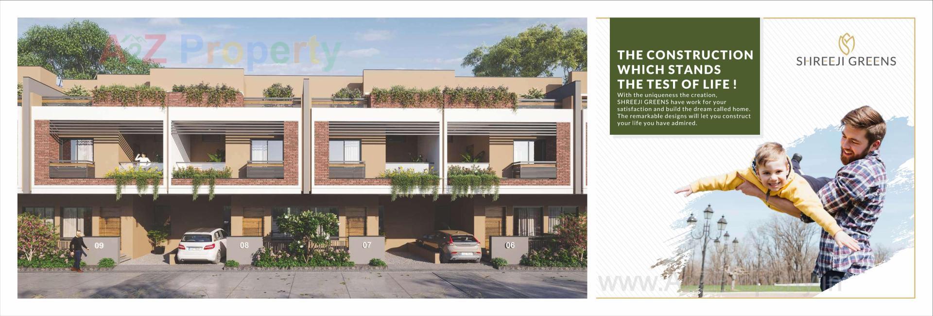 3D Elevation of real estate project Shreeji Greens located at Aslali, Ahmedabad, Gujarat