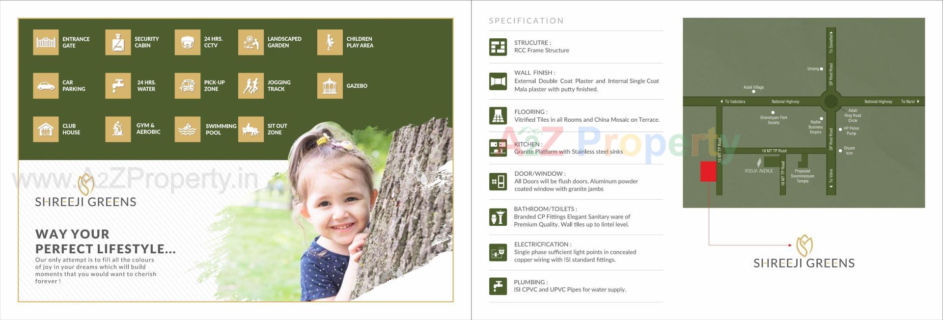  of real estate project Shreeji Greens located at Aslali, Ahmedabad, Gujarat