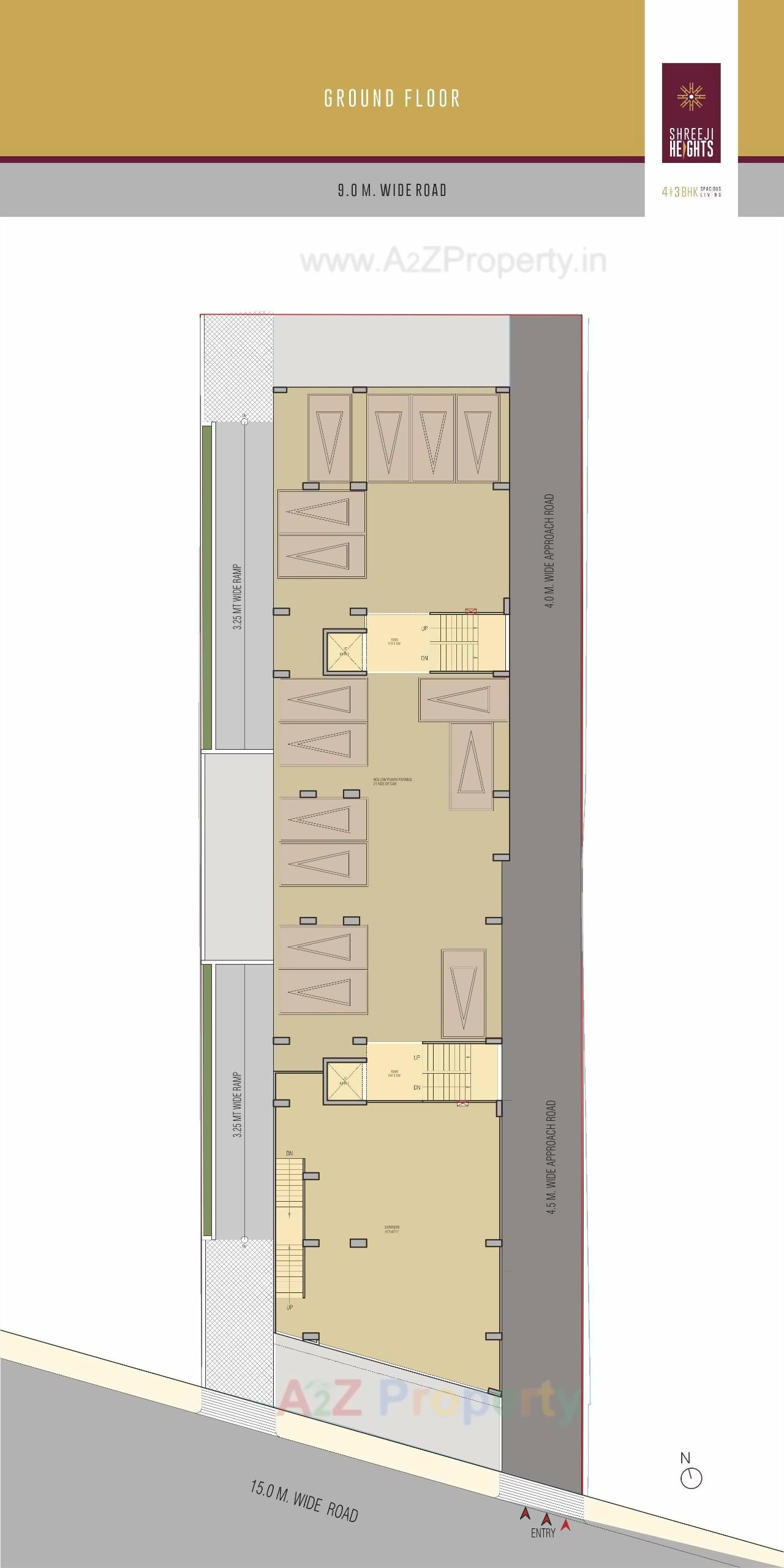 Layout of real estate project Shreeji Heights located at Manipur, Ahmedabad, Gujarat