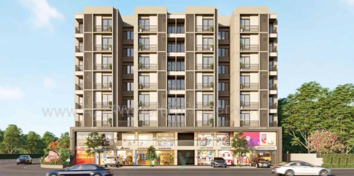 3D Elevation of real estate project Shreeji Residency located at Vastral, Ahmedabad, Gujarat