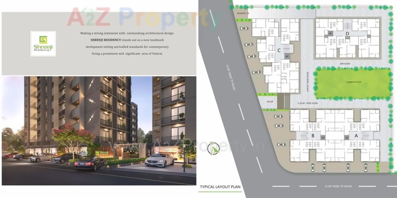 Layout of real estate project Shreeji Residency located at Vastral, Ahmedabad, Gujarat