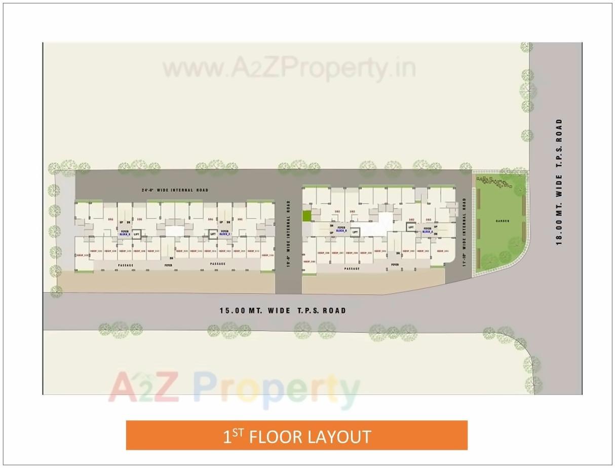 Layout of real estate project Shreeji Sky located at Laxmipura, Ahmedabad, Gujarat
