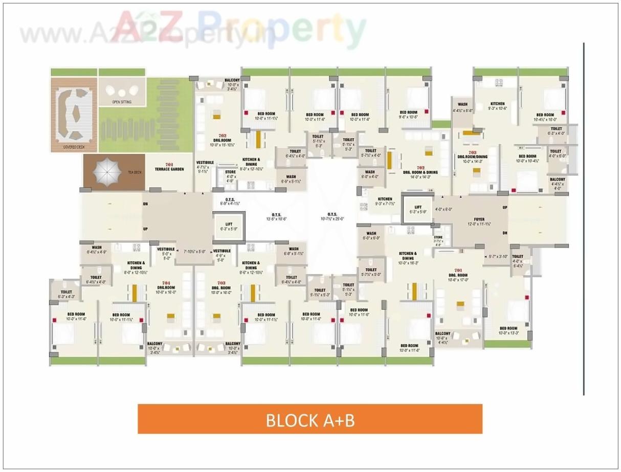 Layout of real estate project Shreeji Sky located at Laxmipura, Ahmedabad, Gujarat