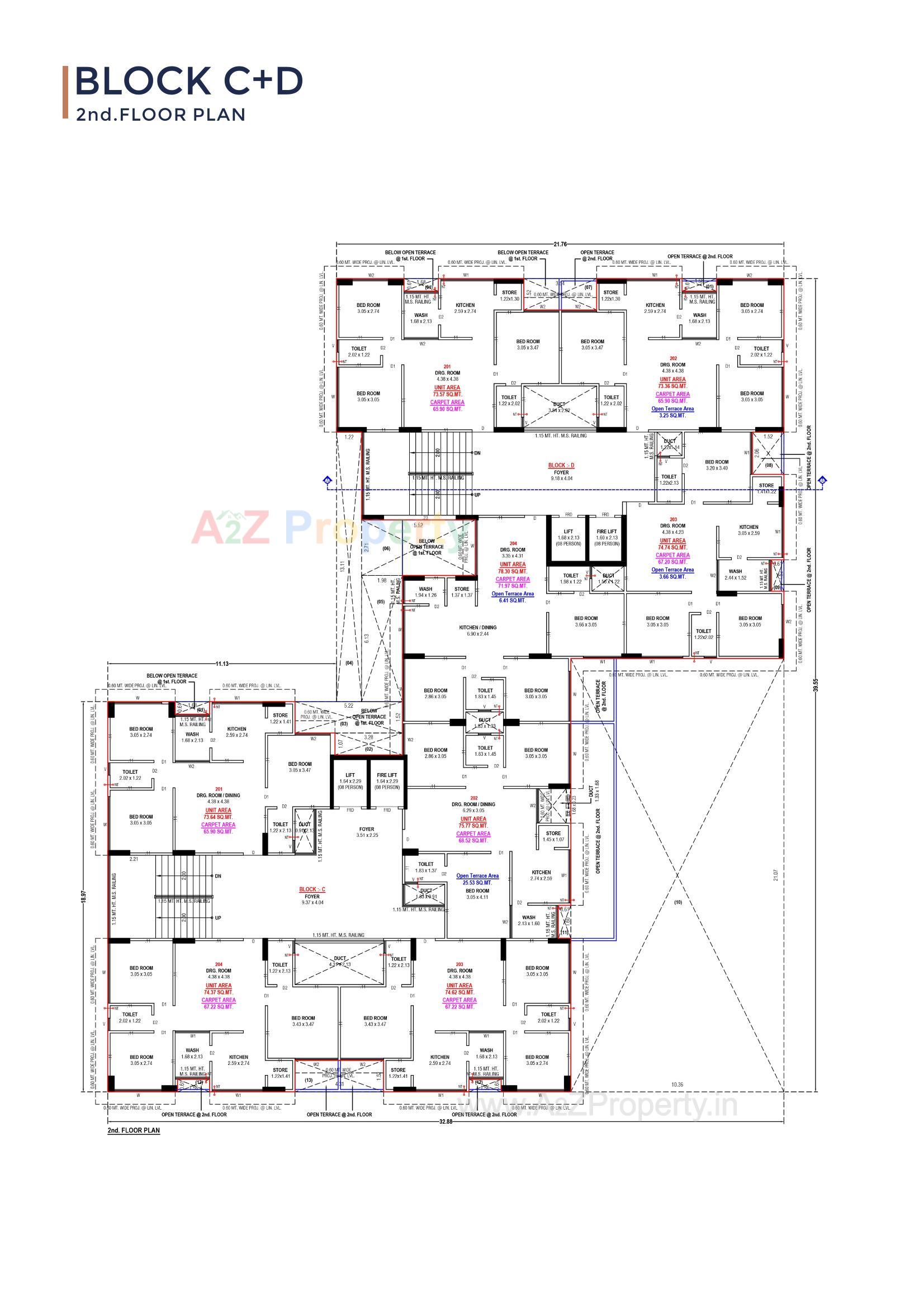 Layout of real estate project Shreeji Skyline located at Ramol, Ahmedabad, Gujarat