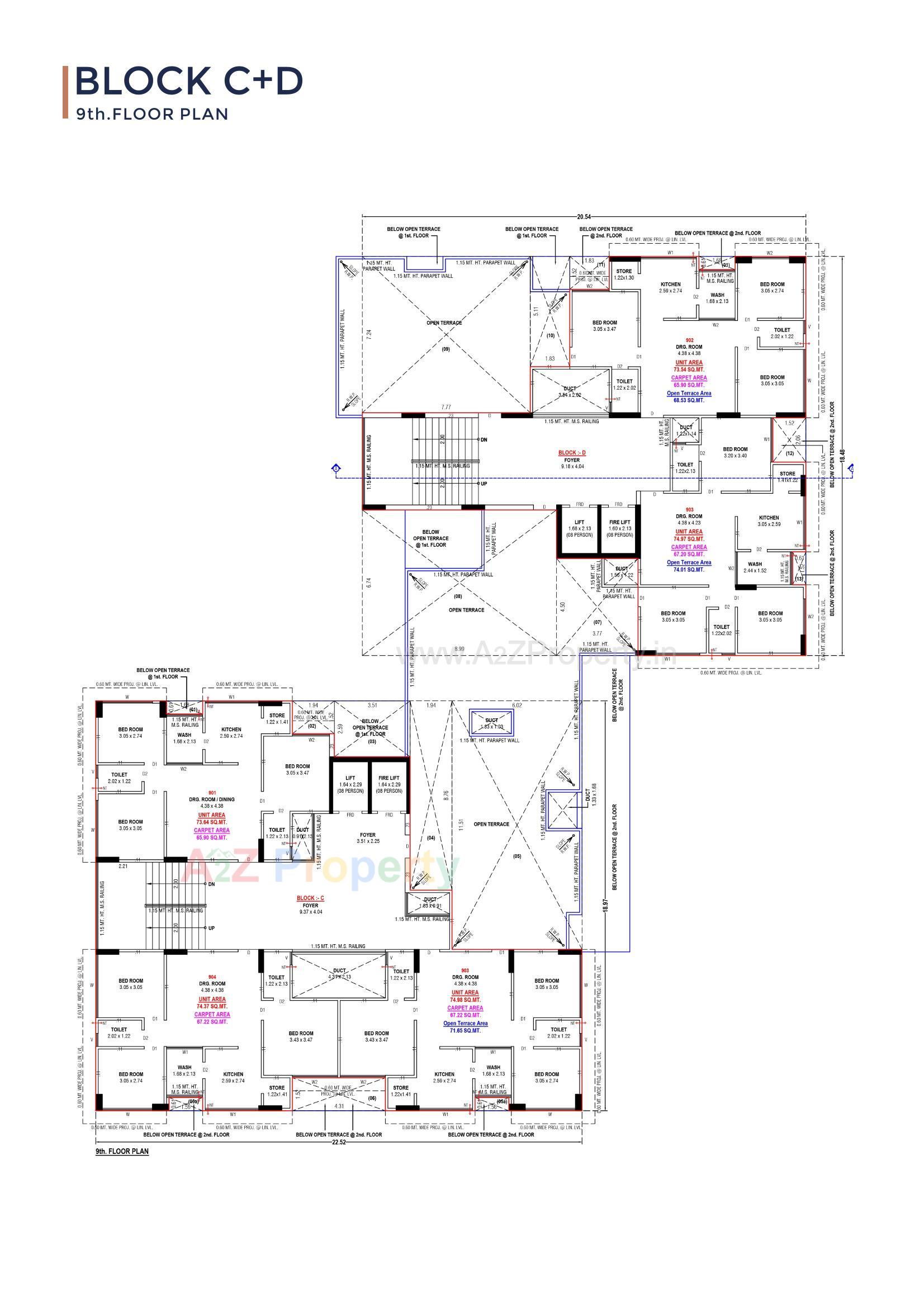 Layout of real estate project Shreeji Skyline located at Ramol, Ahmedabad, Gujarat