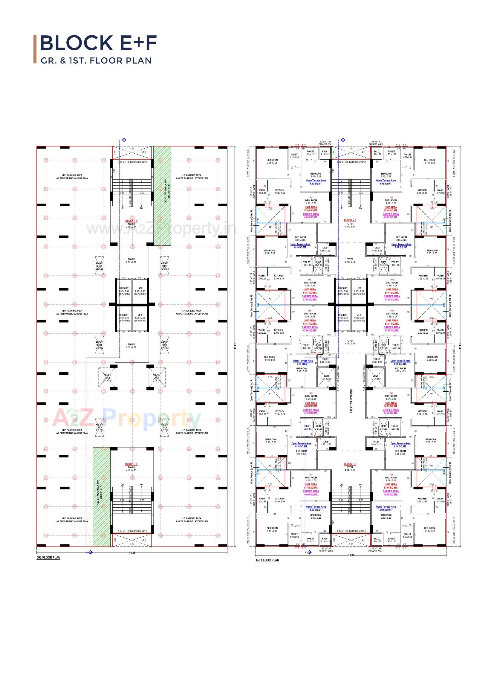 Layout of real estate project Shreeji Skyline located at Ramol, Ahmedabad, Gujarat