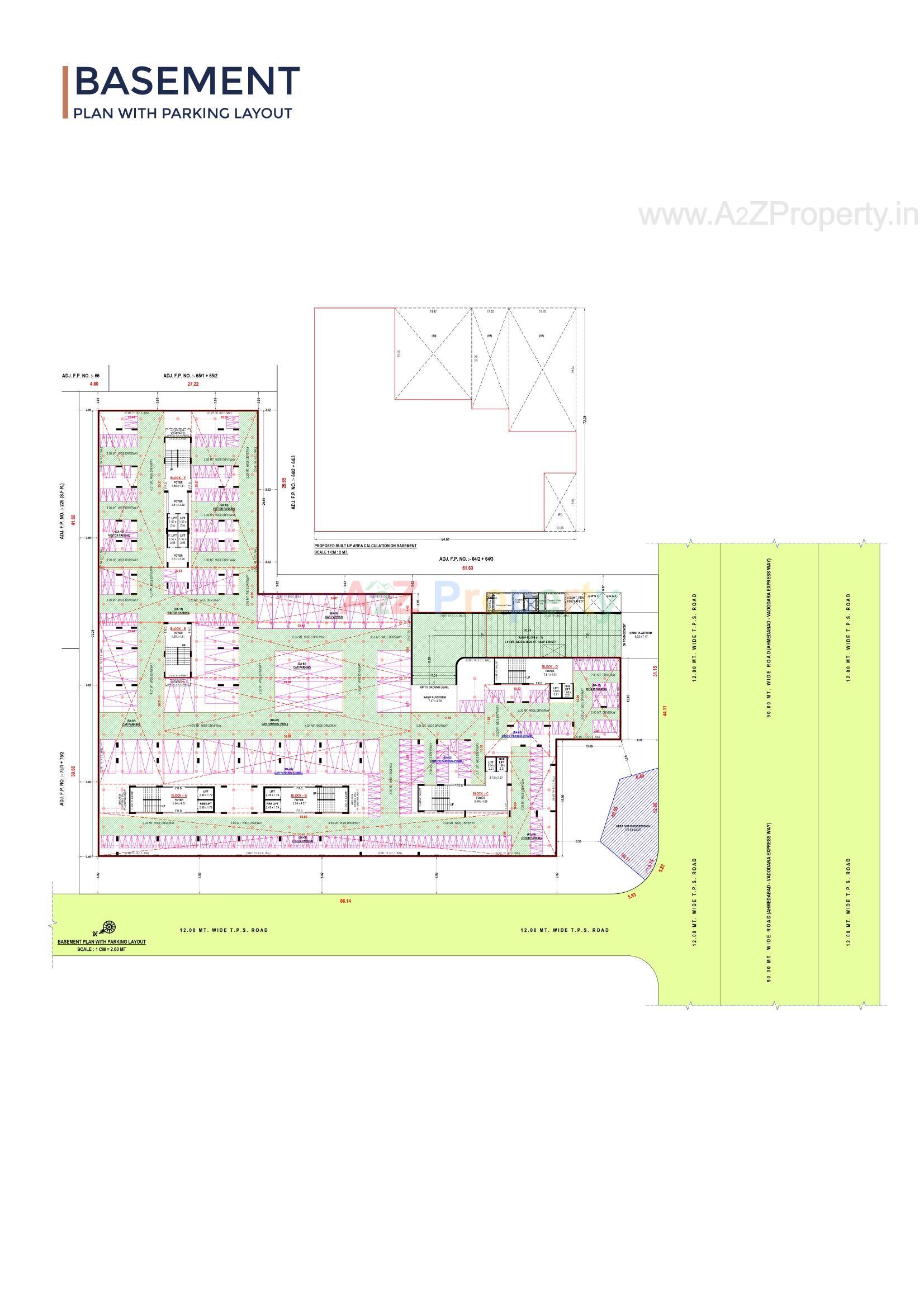 Layout of real estate project Shreeji Skyline located at Ramol, Ahmedabad, Gujarat