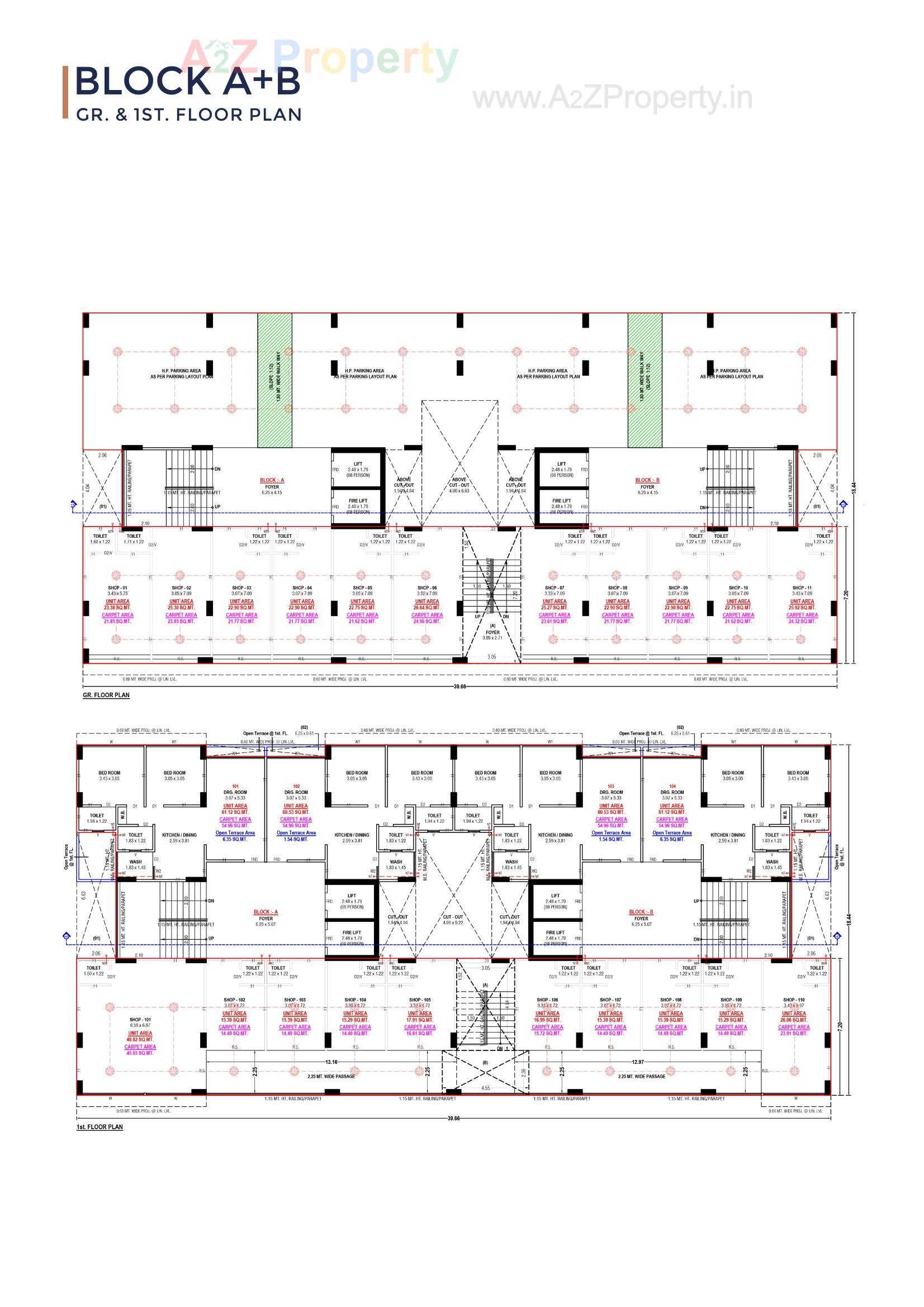 Layout of real estate project Shreeji Skyline located at Ramol, Ahmedabad, Gujarat