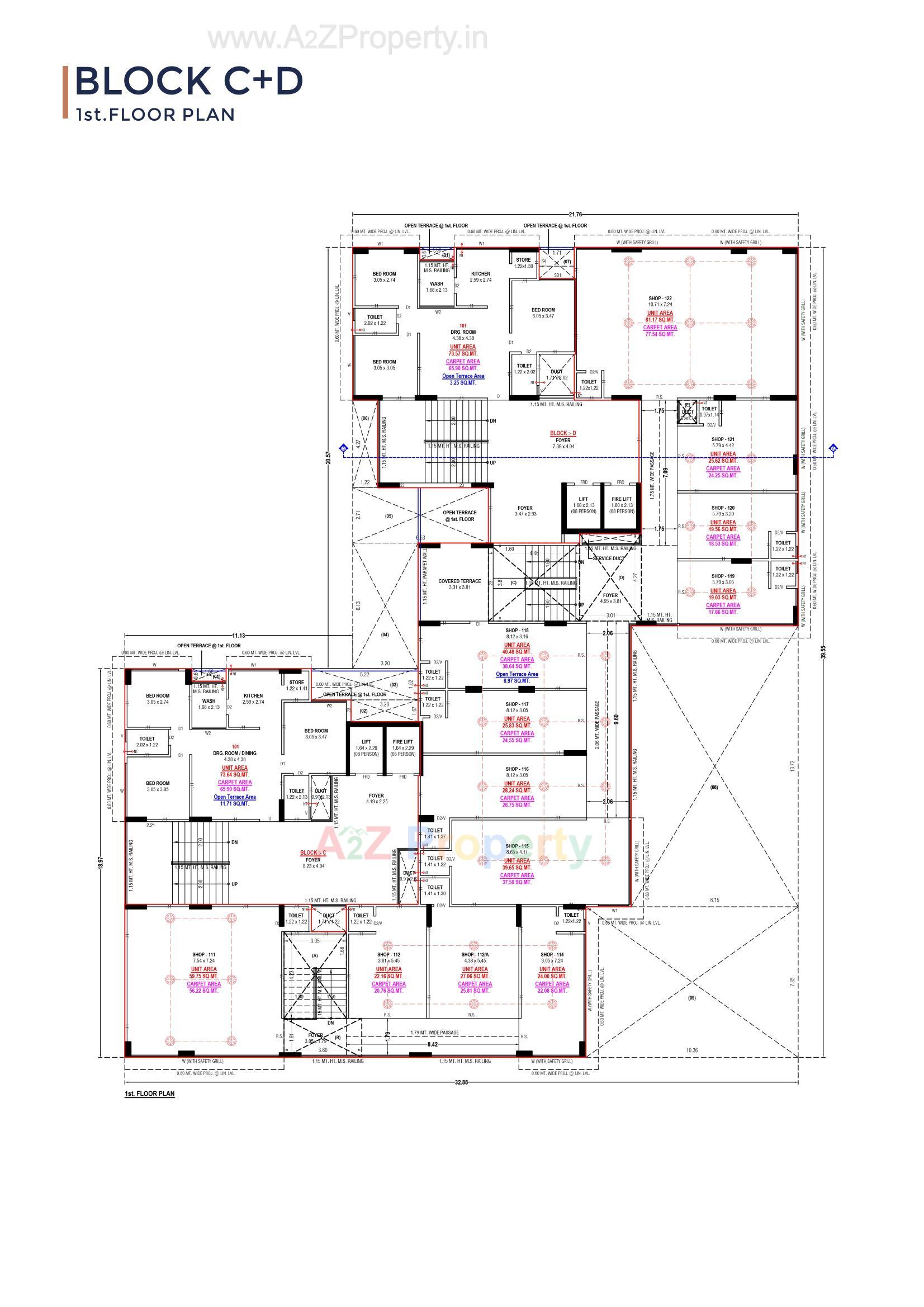 Layout of real estate project Shreeji Skyline located at Ramol, Ahmedabad, Gujarat