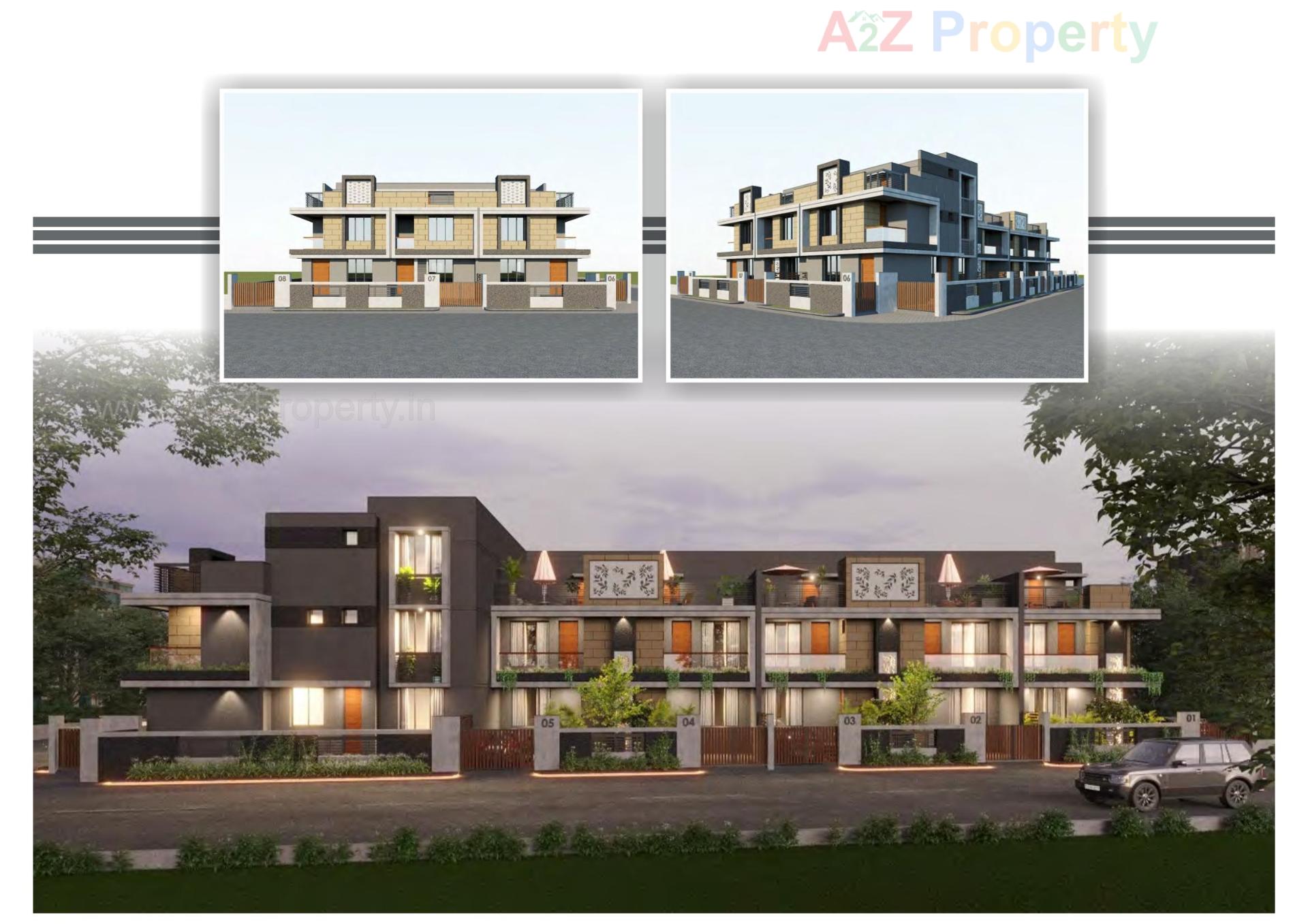 3D Elevation of real estate project Shreeji Villa located at Maninagar, Ahmedabad, Gujarat