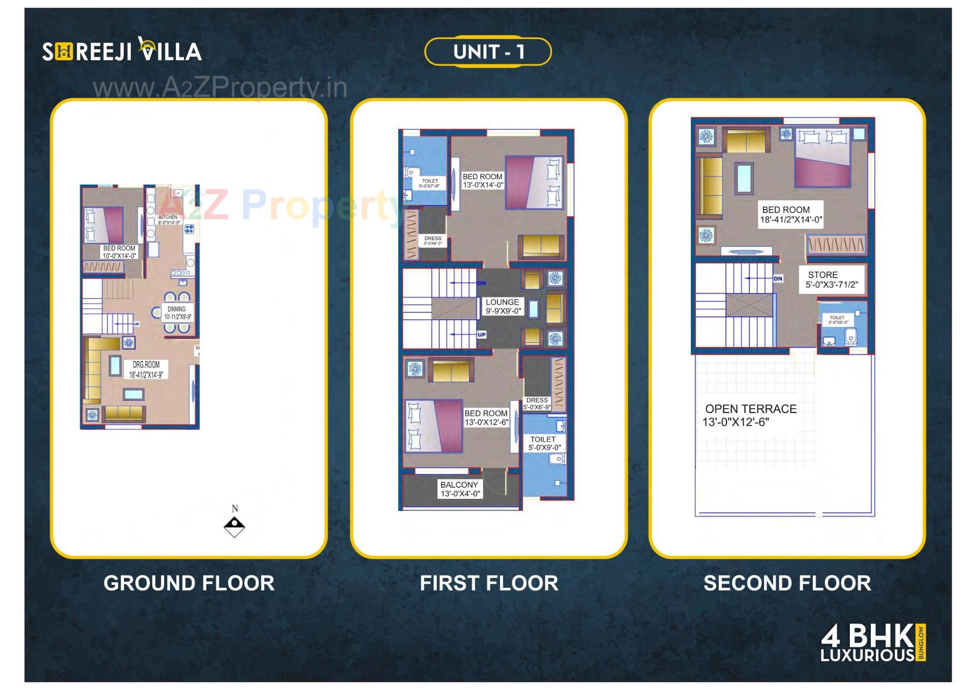 Layout of real estate project Shreeji Villa located at Maninagar, Ahmedabad, Gujarat
