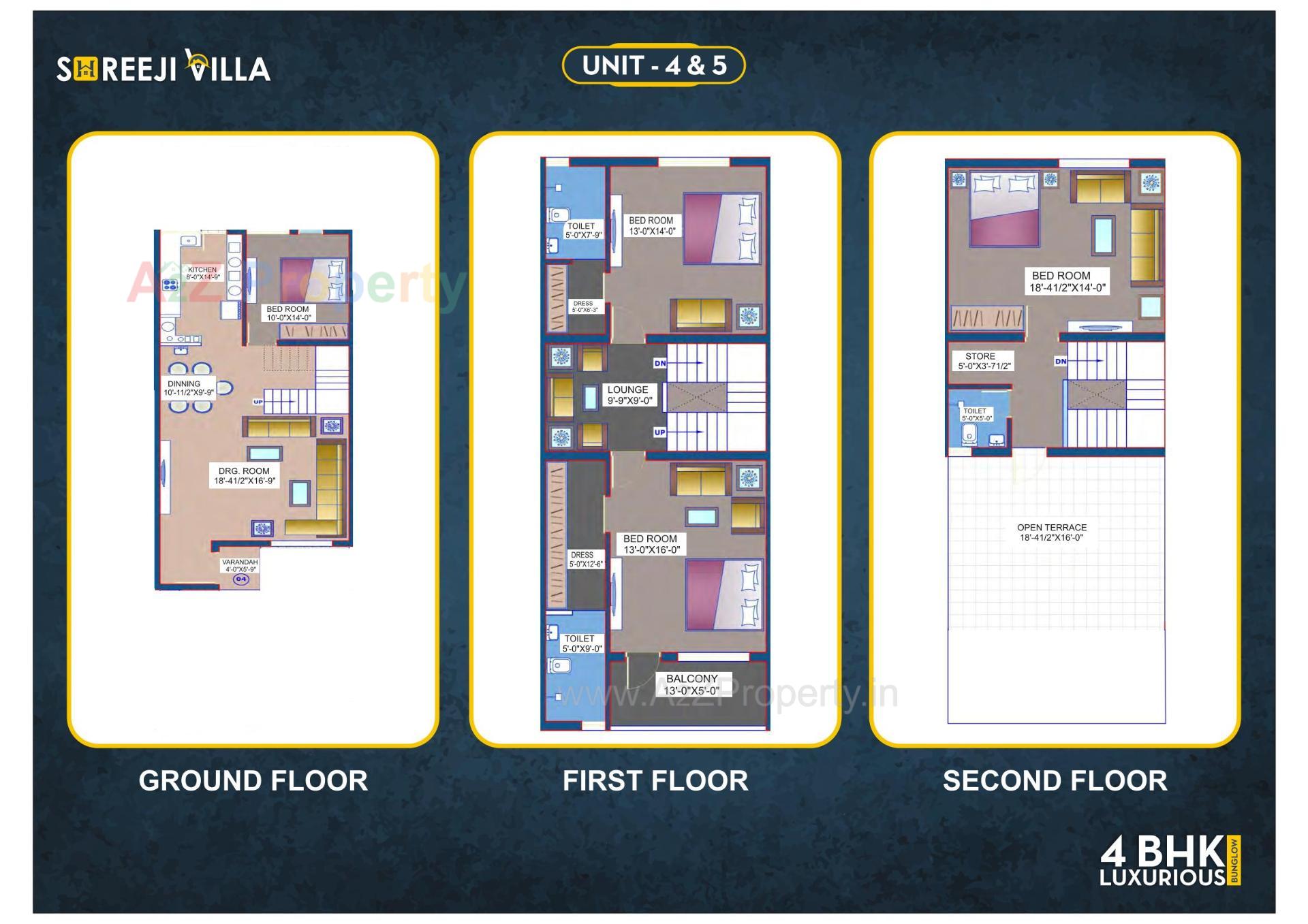 Layout of real estate project Shreeji Villa located at Maninagar, Ahmedabad, Gujarat
