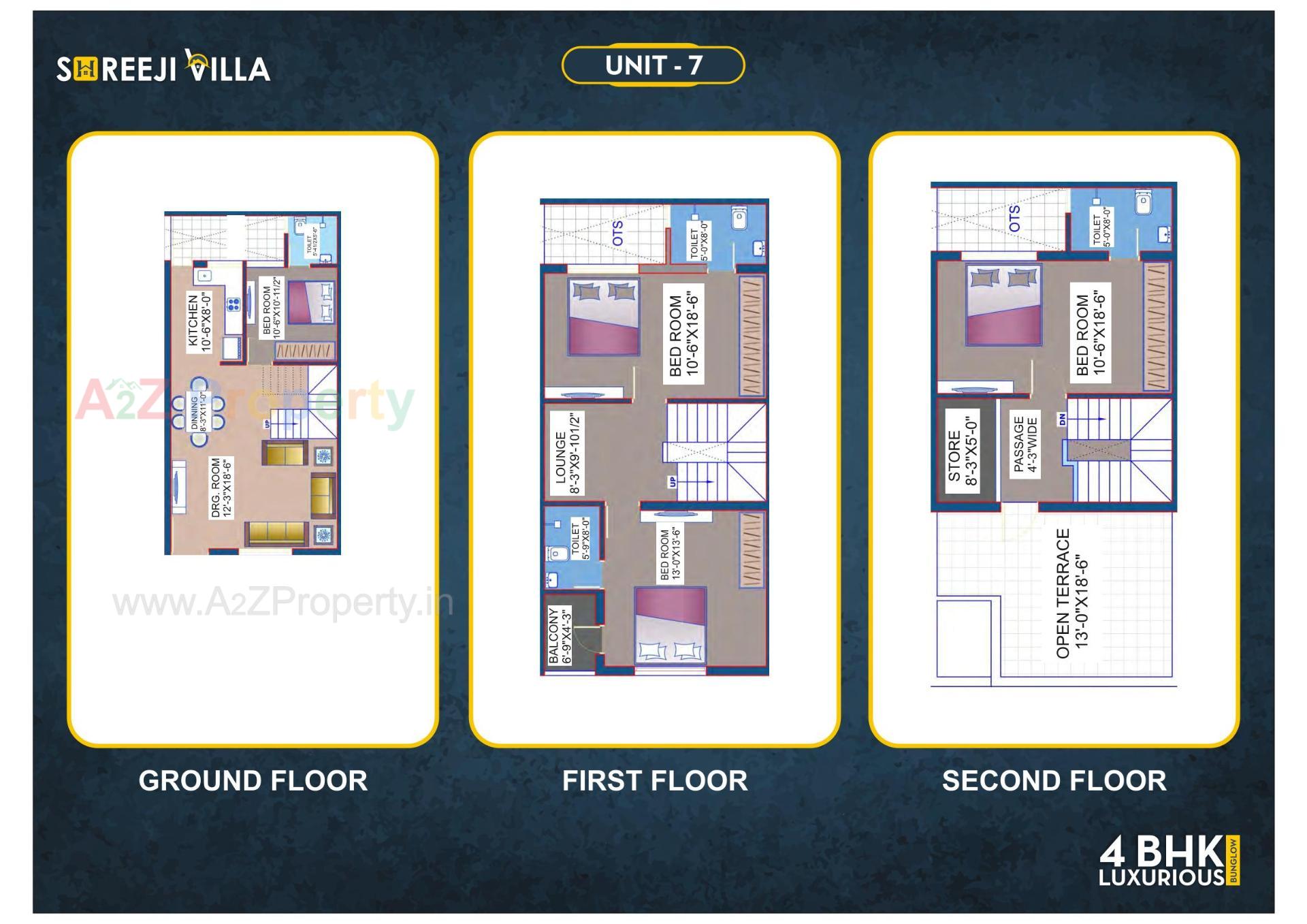 Layout of real estate project Shreeji Villa located at Maninagar, Ahmedabad, Gujarat