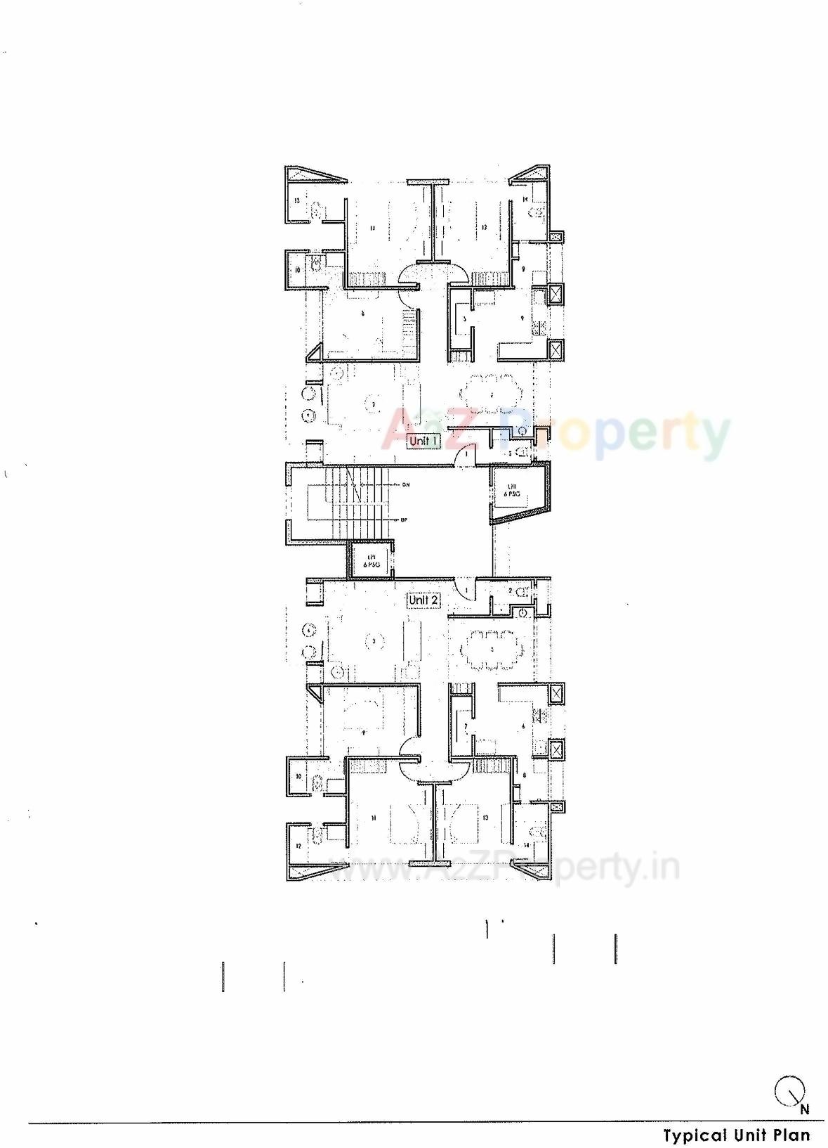 Layout of real estate project Shreekunj Homes located at Ambawadi, Ahmedabad, Gujarat