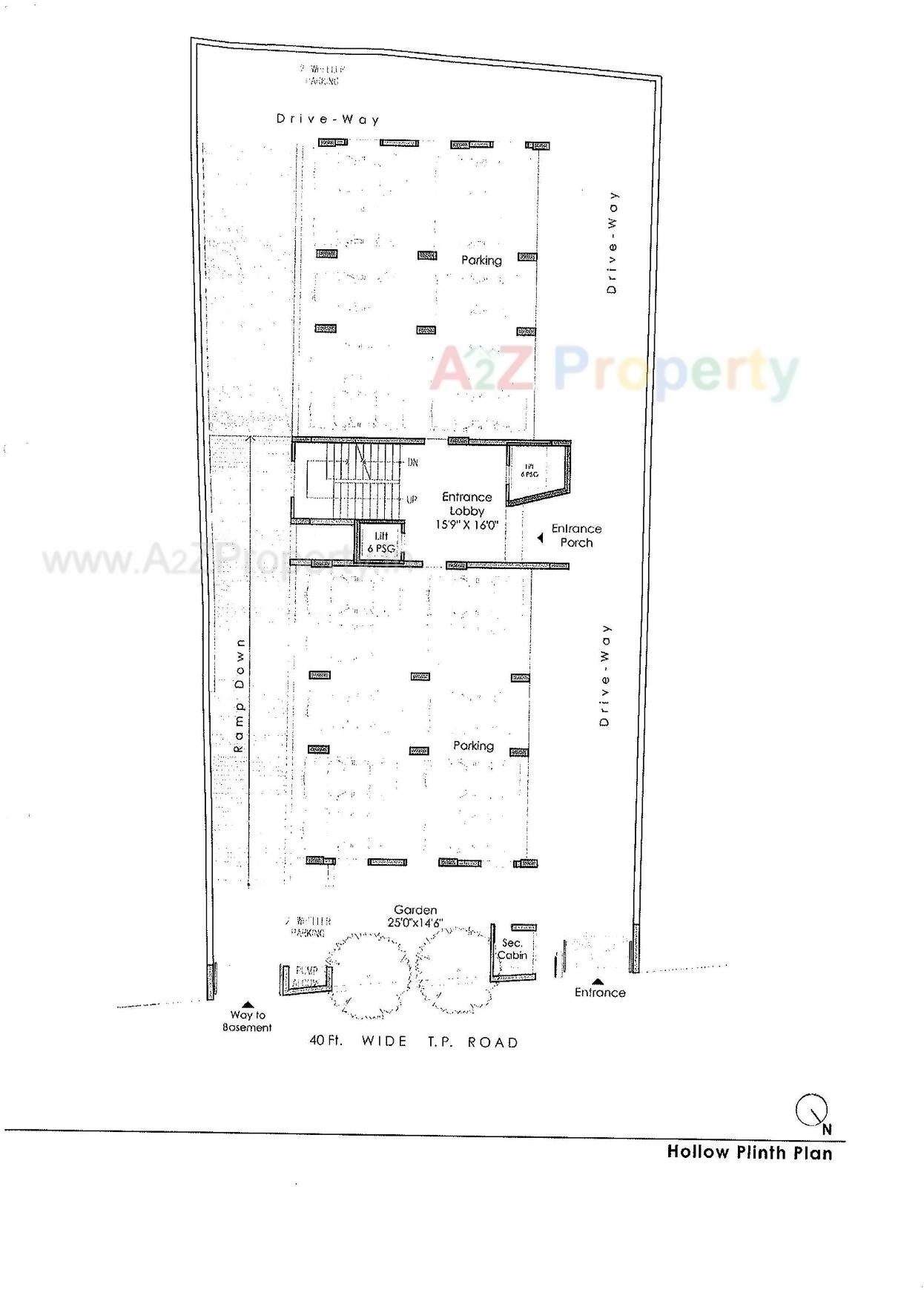 Layout of real estate project Shreekunj Homes located at Ambawadi, Ahmedabad, Gujarat