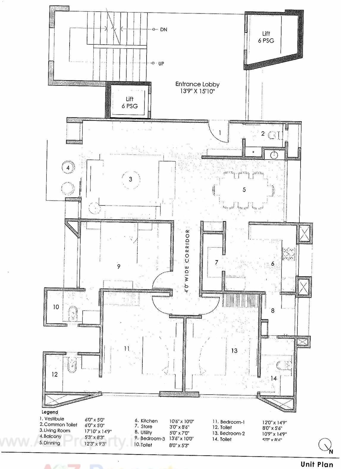 Layout of real estate project Shreekunj Homes located at Ambawadi, Ahmedabad, Gujarat