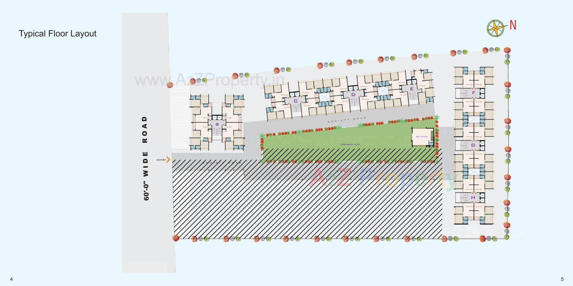Layout of real estate project Shreem Avdhesh located at Odhav-rs-no-197-t-p-no-43, Ahmedabad, Gujarat