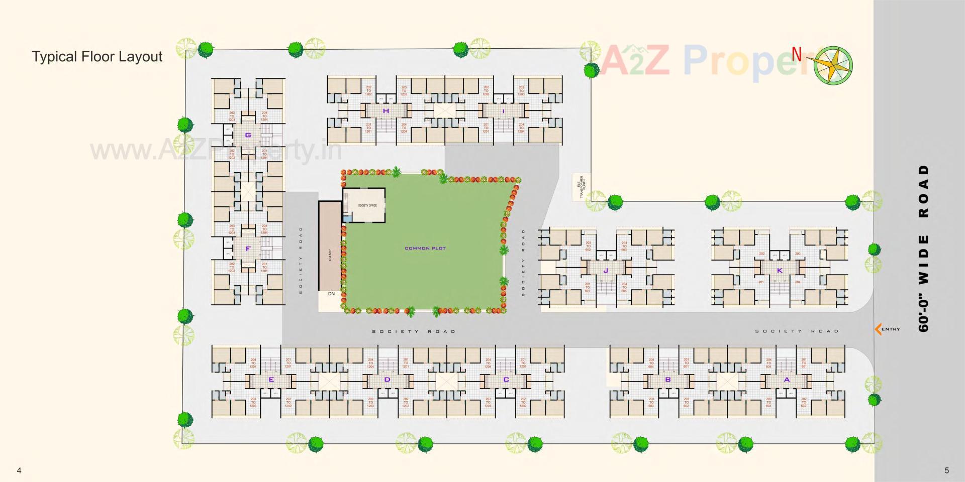 Layout of real estate project Shreem Luxuria located at Hanspura, Ahmedabad, Gujarat