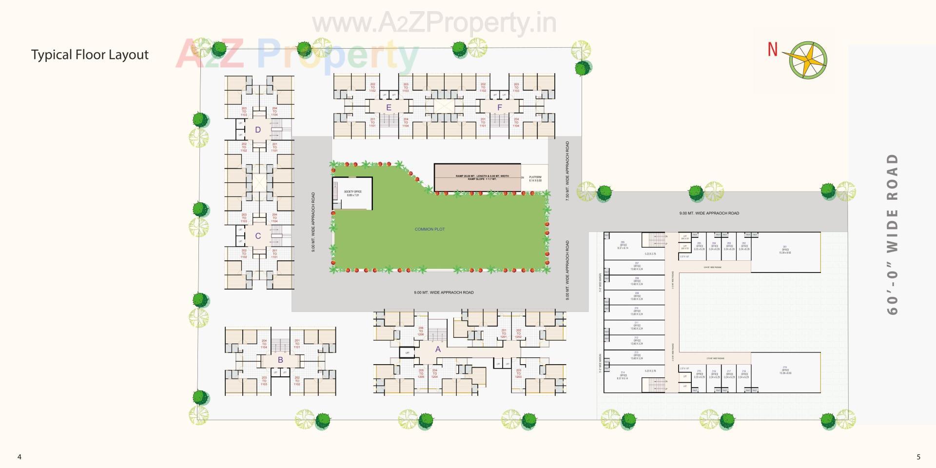 Layout of real estate project Shreem Luxuria located at Hanspura, Ahmedabad, Gujarat