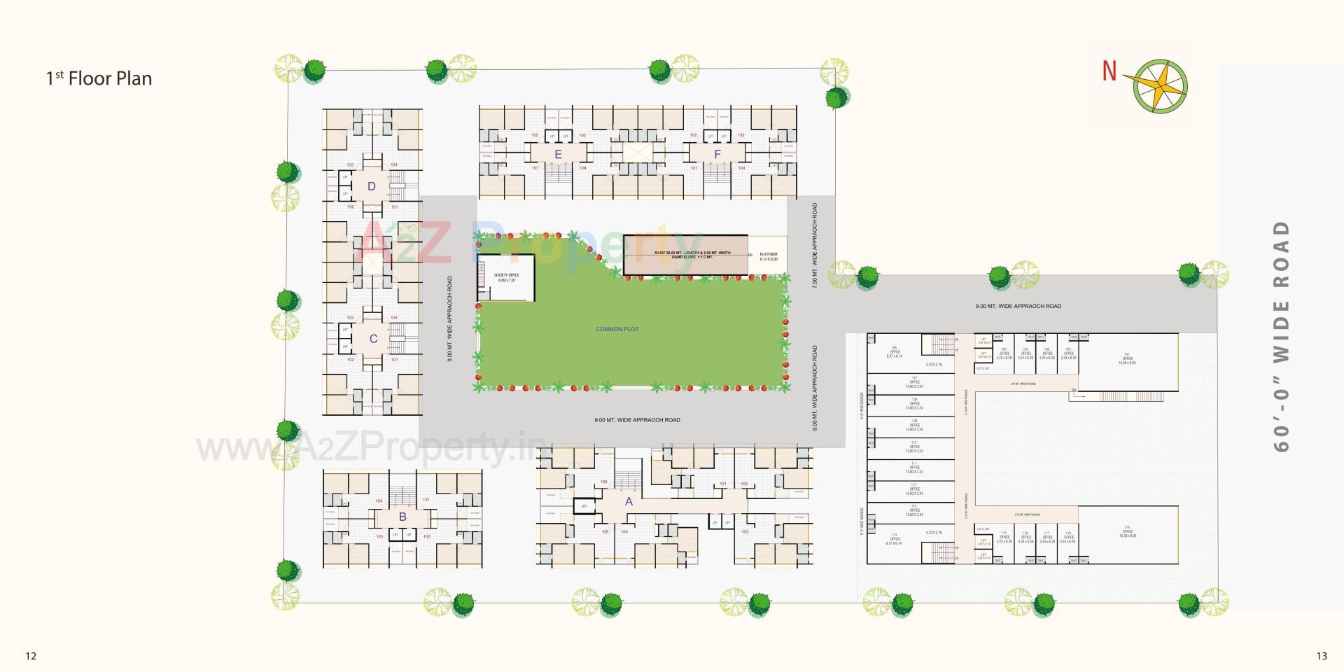 Layout of real estate project Shreem Luxuria located at Hanspura, Ahmedabad, Gujarat