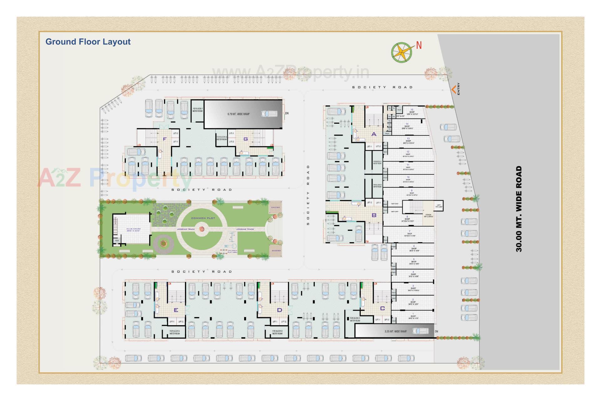 Layout of real estate project Shreem Maxima located at Nikol, Ahmedabad, Gujarat