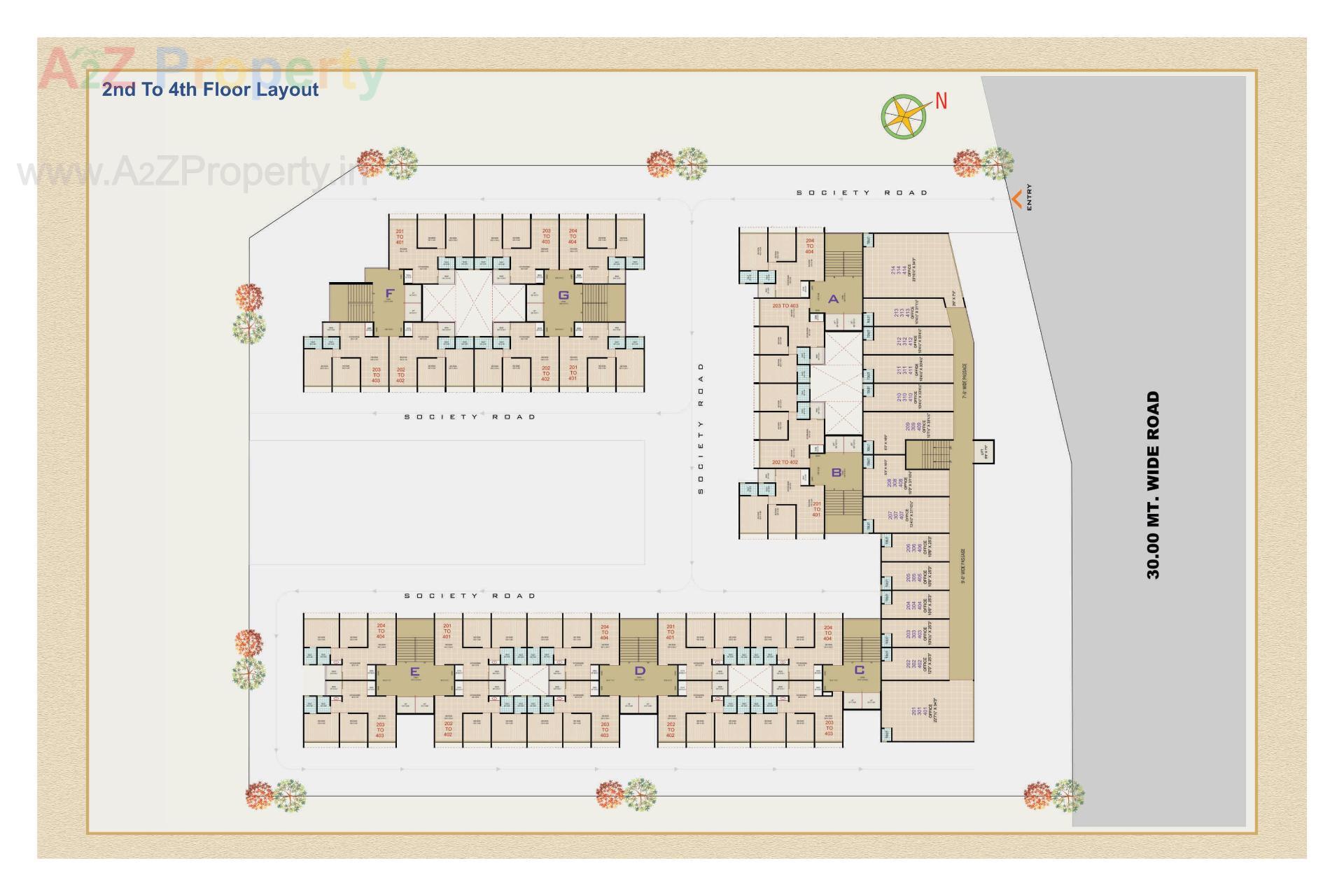 Layout of real estate project Shreem Maxima located at Nikol, Ahmedabad, Gujarat