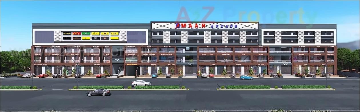 3D Elevation of real estate project Shreemaan Arcade located at Hathijan, Ahmedabad, Gujarat