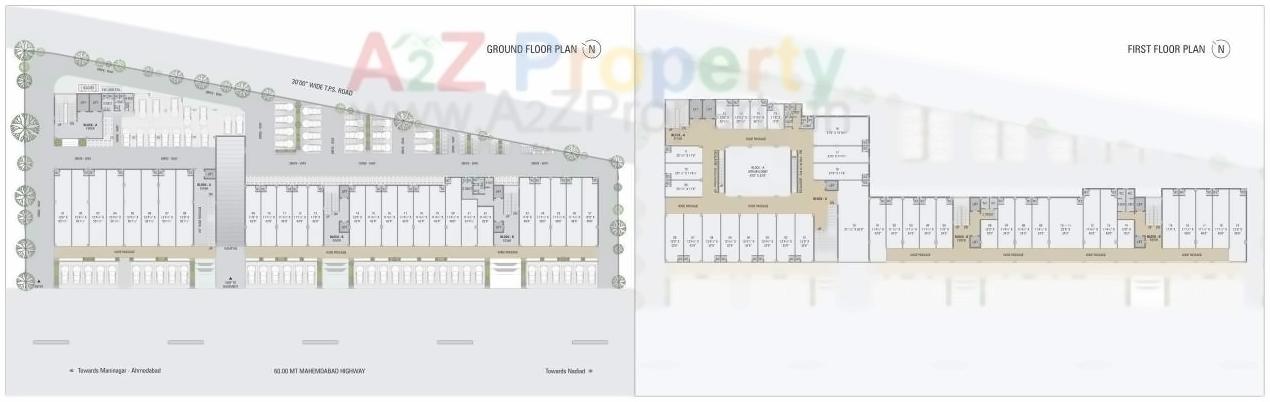 Layout of real estate project Shreemaan Arcade located at Hathijan, Ahmedabad, Gujarat