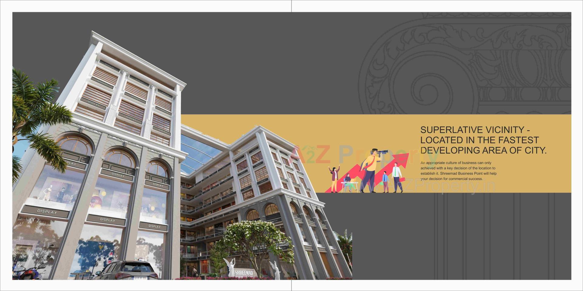 3D Elevation of real estate project Shreemad Business Point located at Hanspura, Ahmedabad, Gujarat