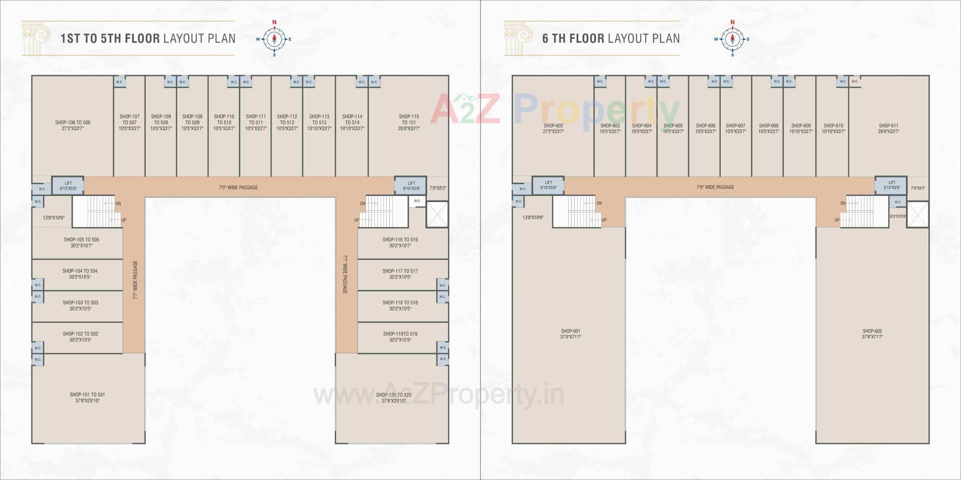 Layout of real estate project Shreemad Business Point located at Hanspura, Ahmedabad, Gujarat