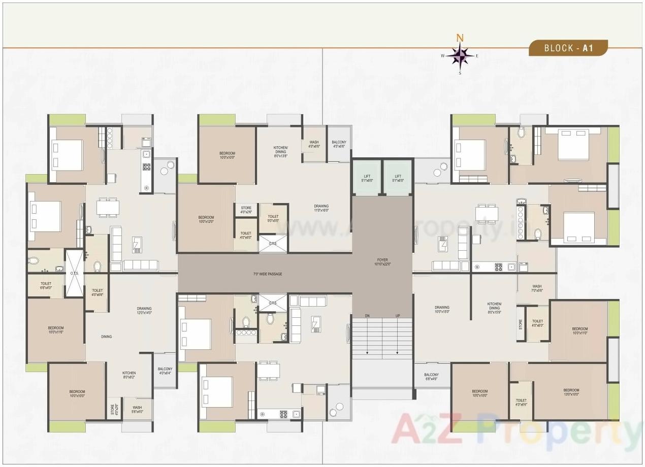 Layout of real estate project Shreemad Elegance located at Nikol, Ahmedabad, Gujarat