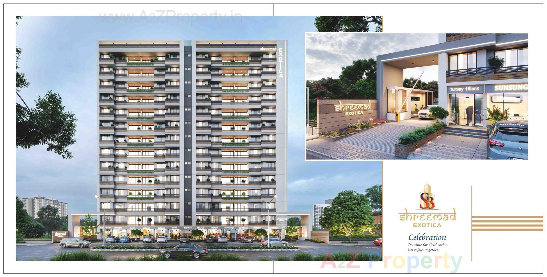 3D Elevation of real estate project Shreemad Exotica located at Hanspura, Ahmedabad, Gujarat