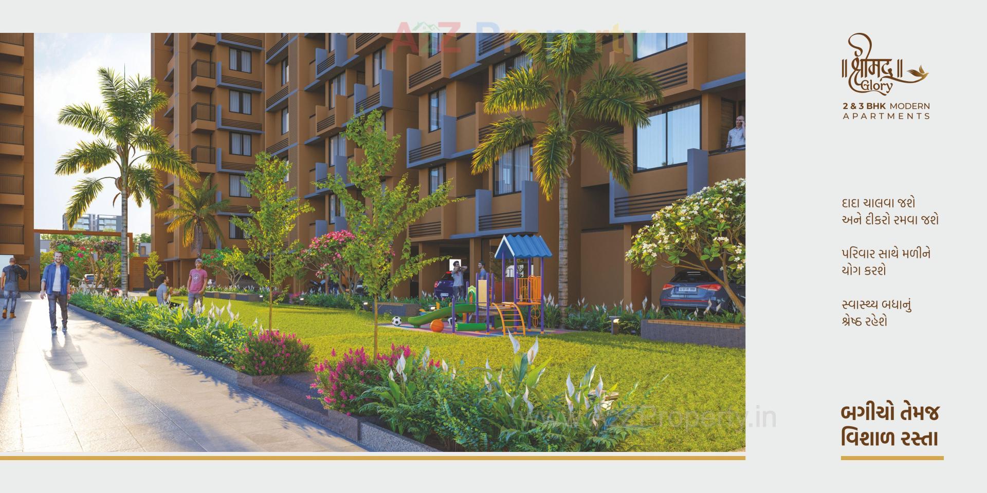 3D Elevation of real estate project Shreemad Glory located at Vatva, Ahmedabad, Gujarat