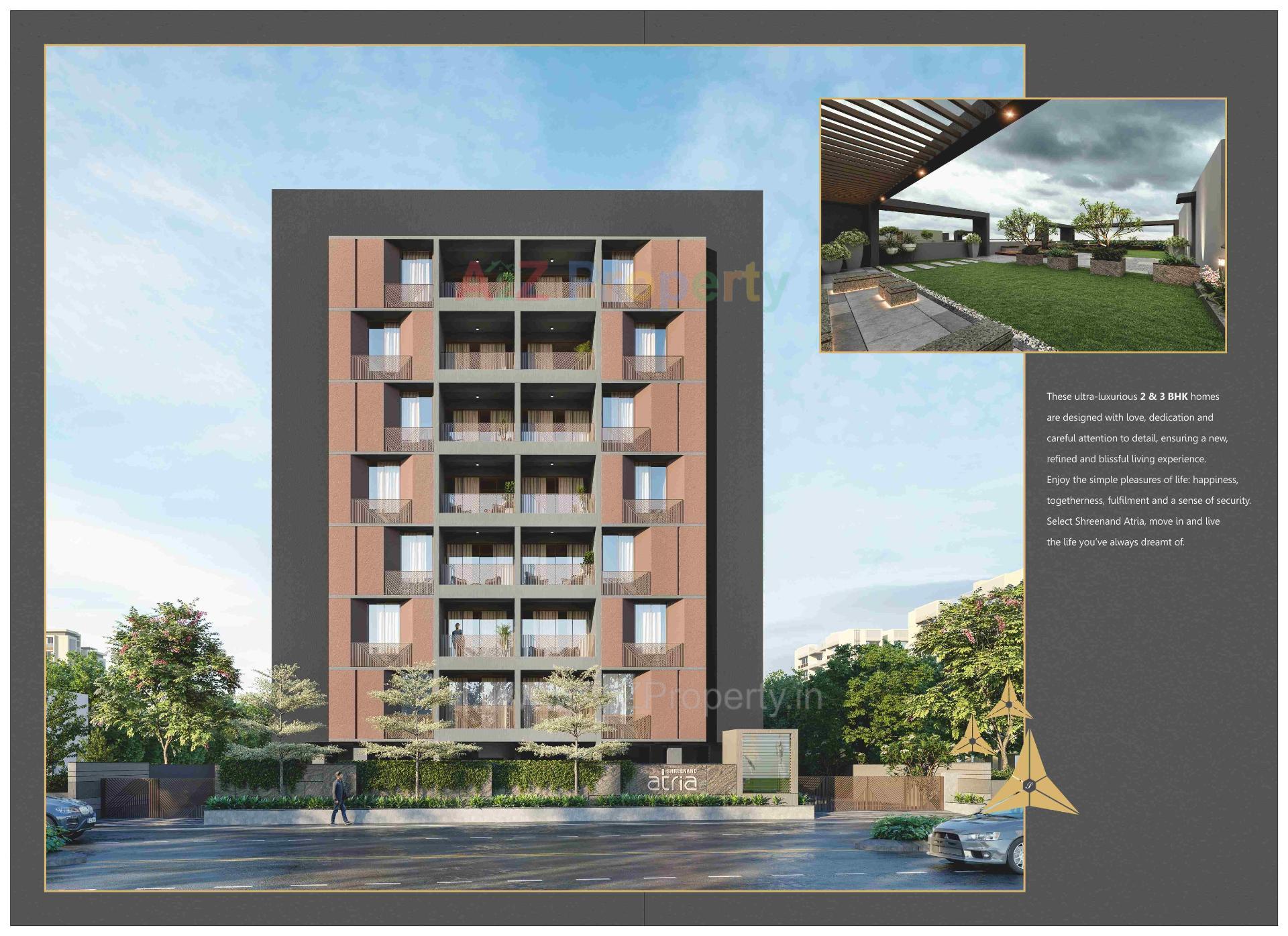3D Elevation of real estate project Shreenand Atria located at Sanand, Ahmedabad, Gujarat