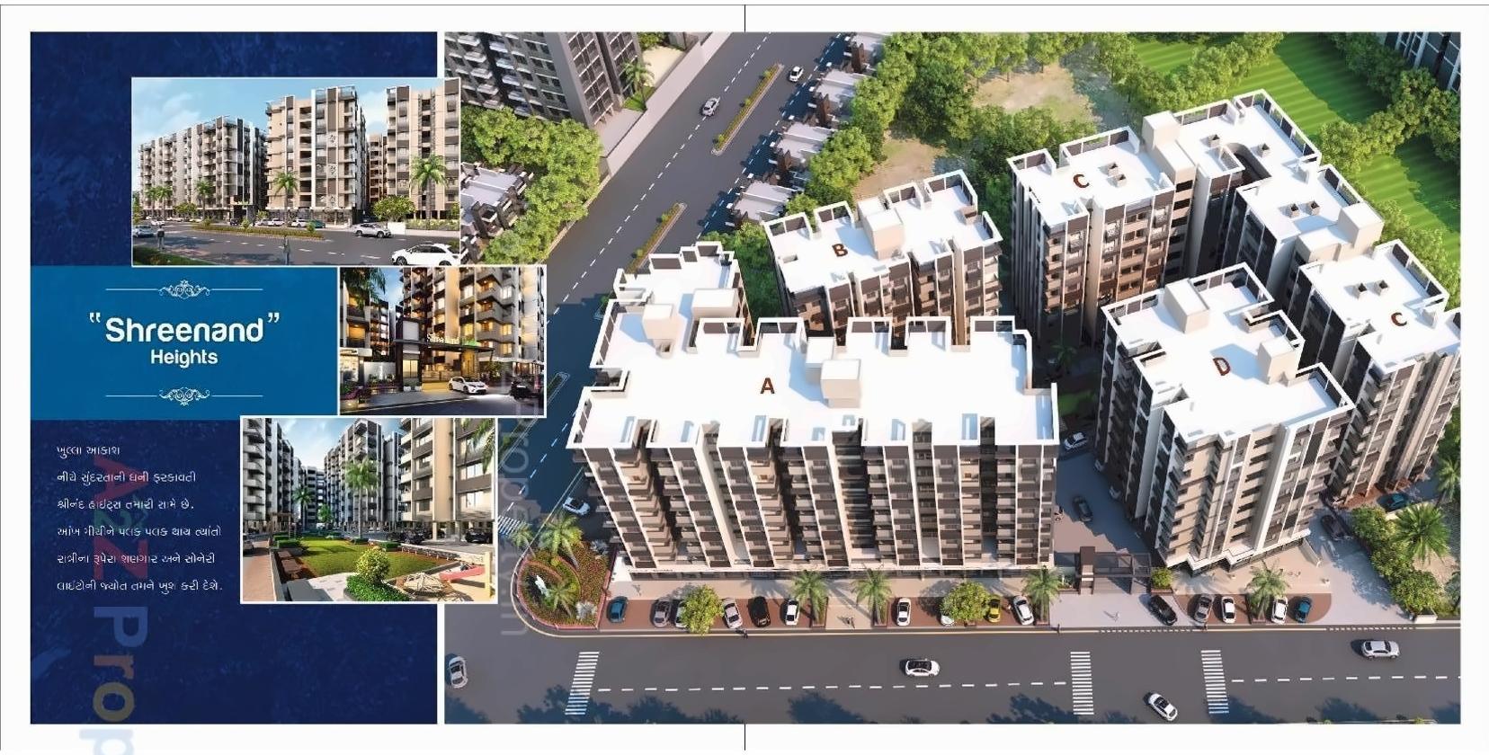 Layout of real estate project Shreenand Heights located at Ramol, Ahmedabad, Gujarat