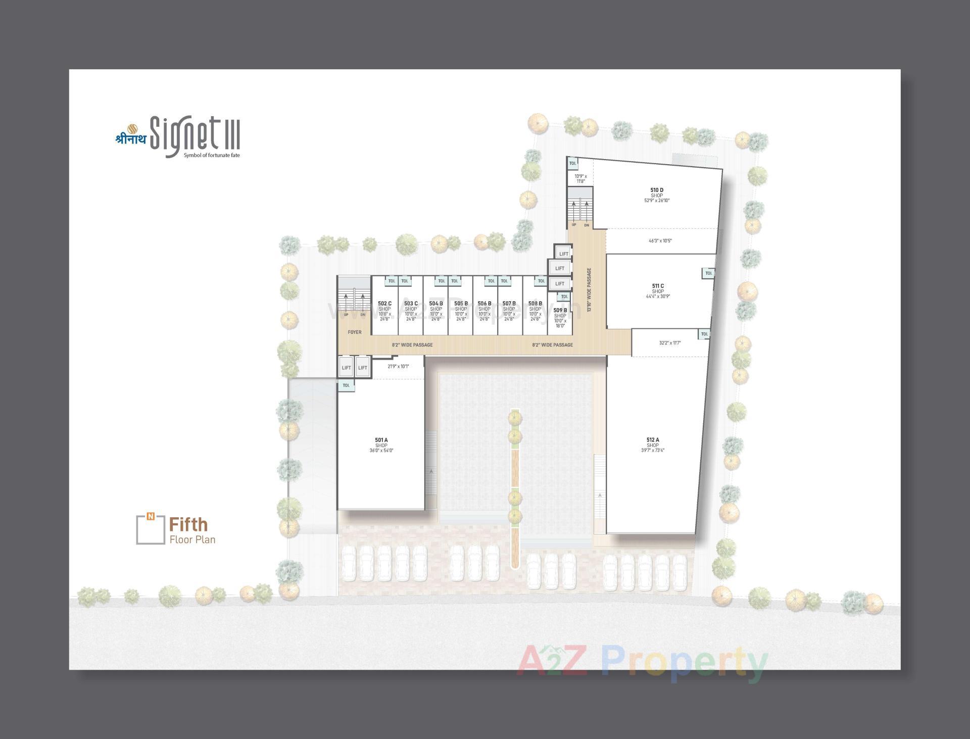 Layout of real estate project Shreenath Signet located at Ahmedabad, Ahmedabad, Gujarat