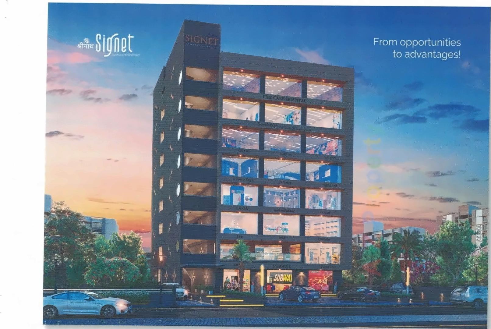 3D Elevation of real estate project Shreenath Signet located at Ghodasar, Ahmedabad, Gujarat