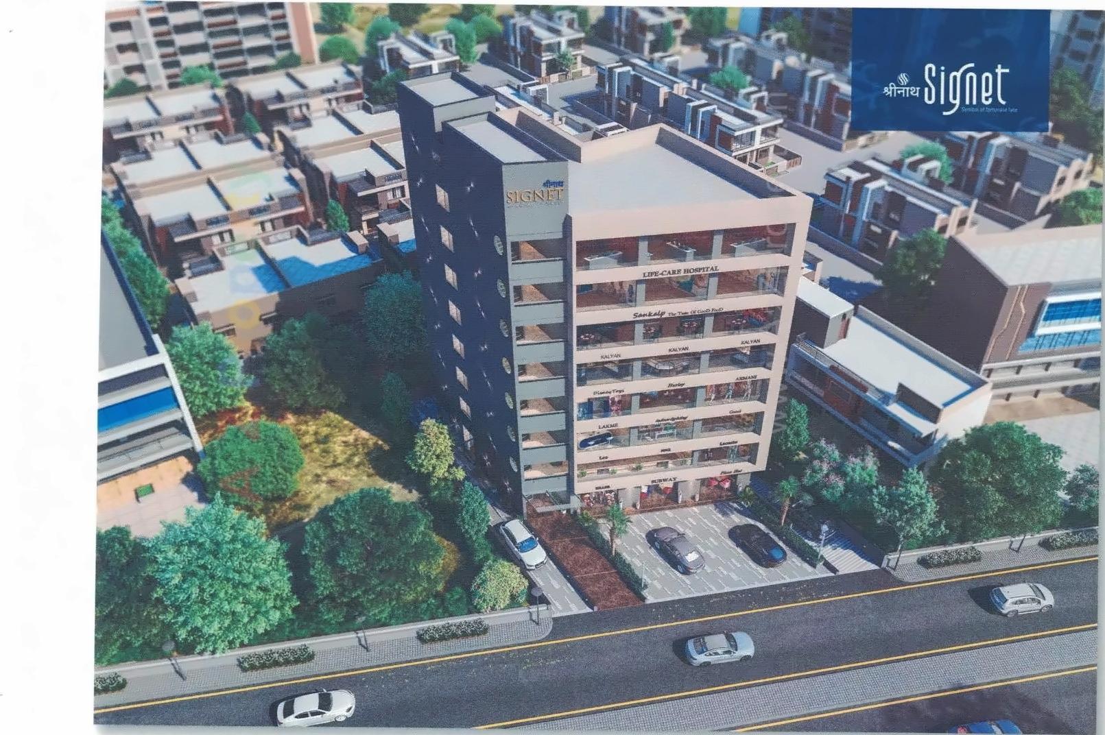 3D Elevation of real estate project Shreenath Signet located at Ghodasar, Ahmedabad, Gujarat