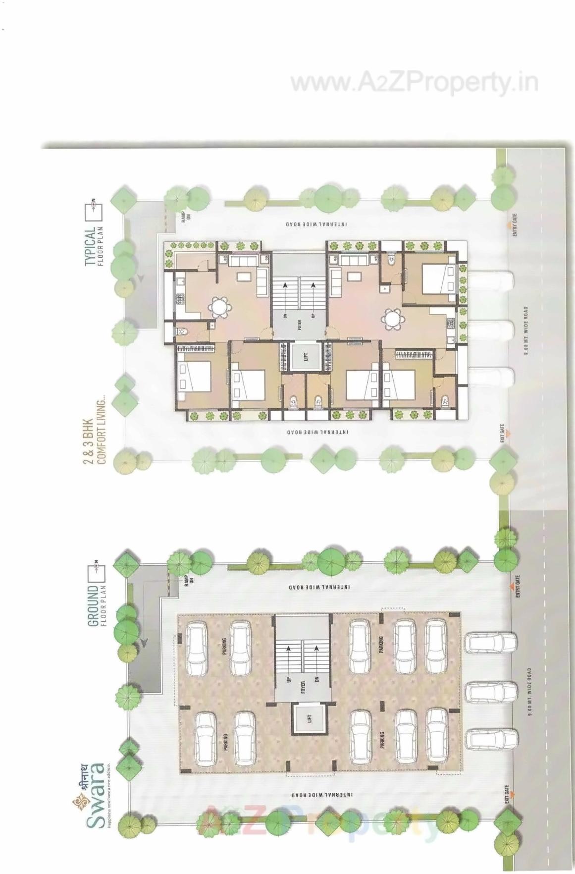 Layout of real estate project Shreenath Swara located at Manipur, Ahmedabad, Gujarat