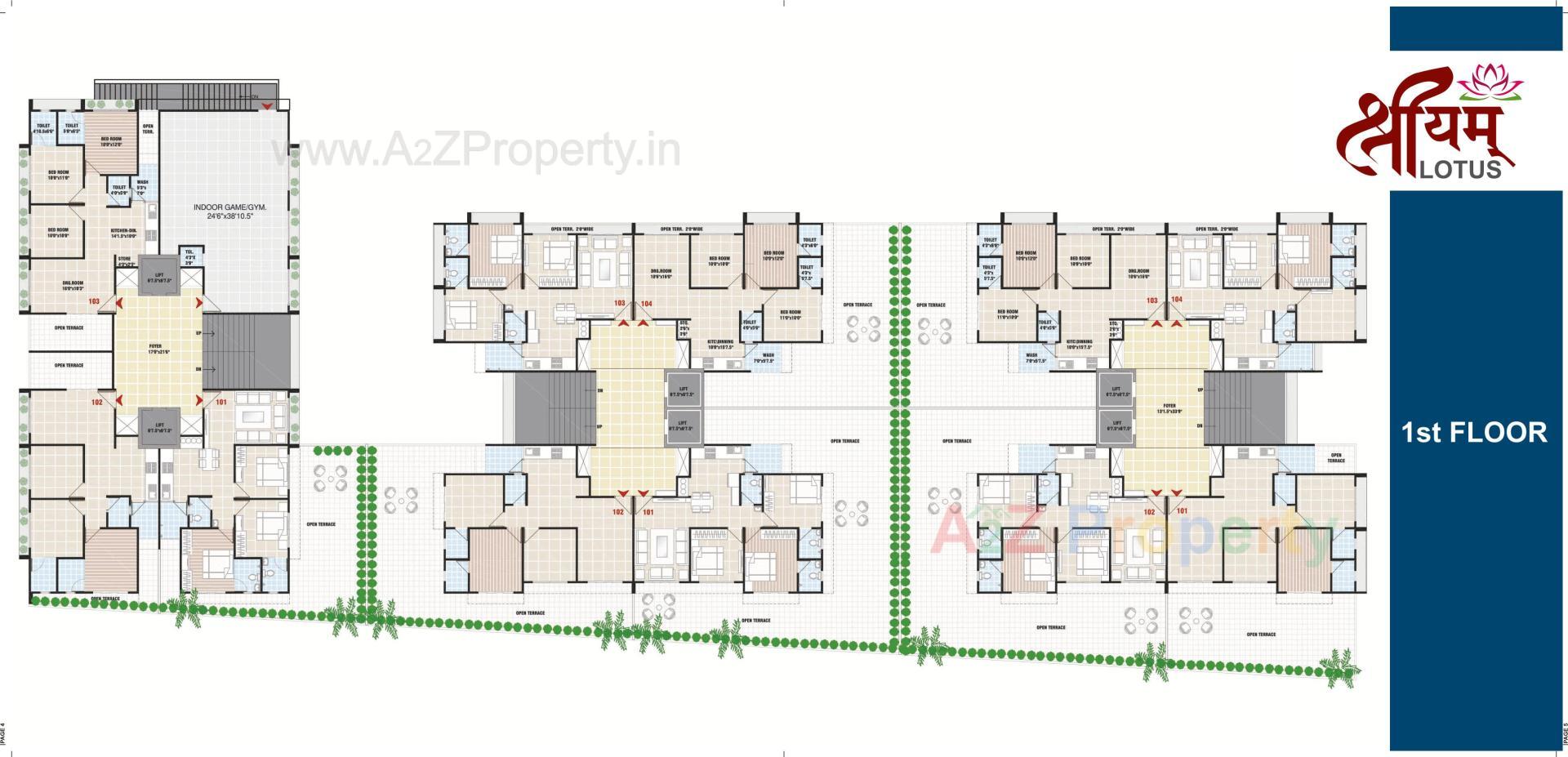 Layout of real estate project Shreeyam Lotus located at Ahmedabad, Ahmedabad, Gujarat