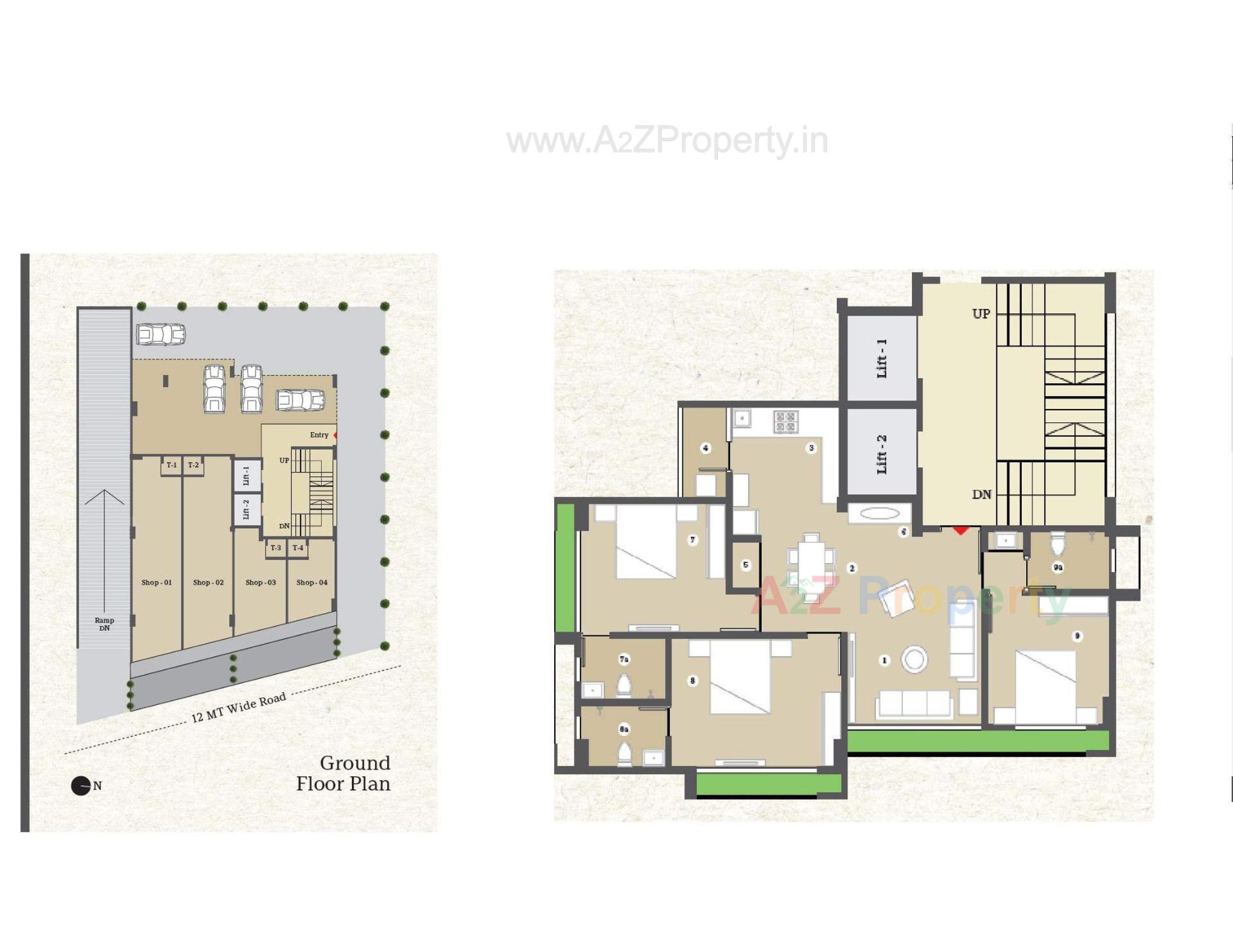 Layout of real estate project Shrey Elysium located at Ghuma, Ahmedabad, Gujarat