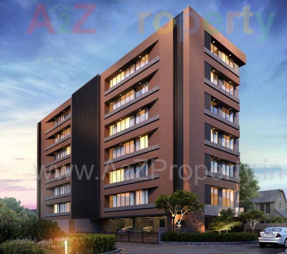 3D Elevation of real estate project Shrey Residency located at Usmanpura, Ahmedabad, Gujarat