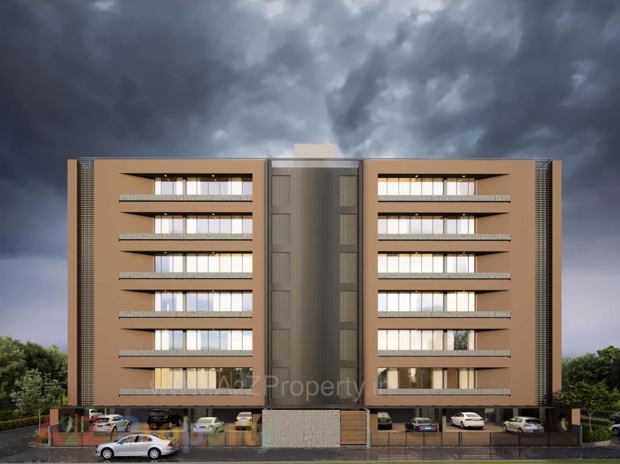 3D Elevation of real estate project Shrey Residency located at Usmanpura, Ahmedabad, Gujarat