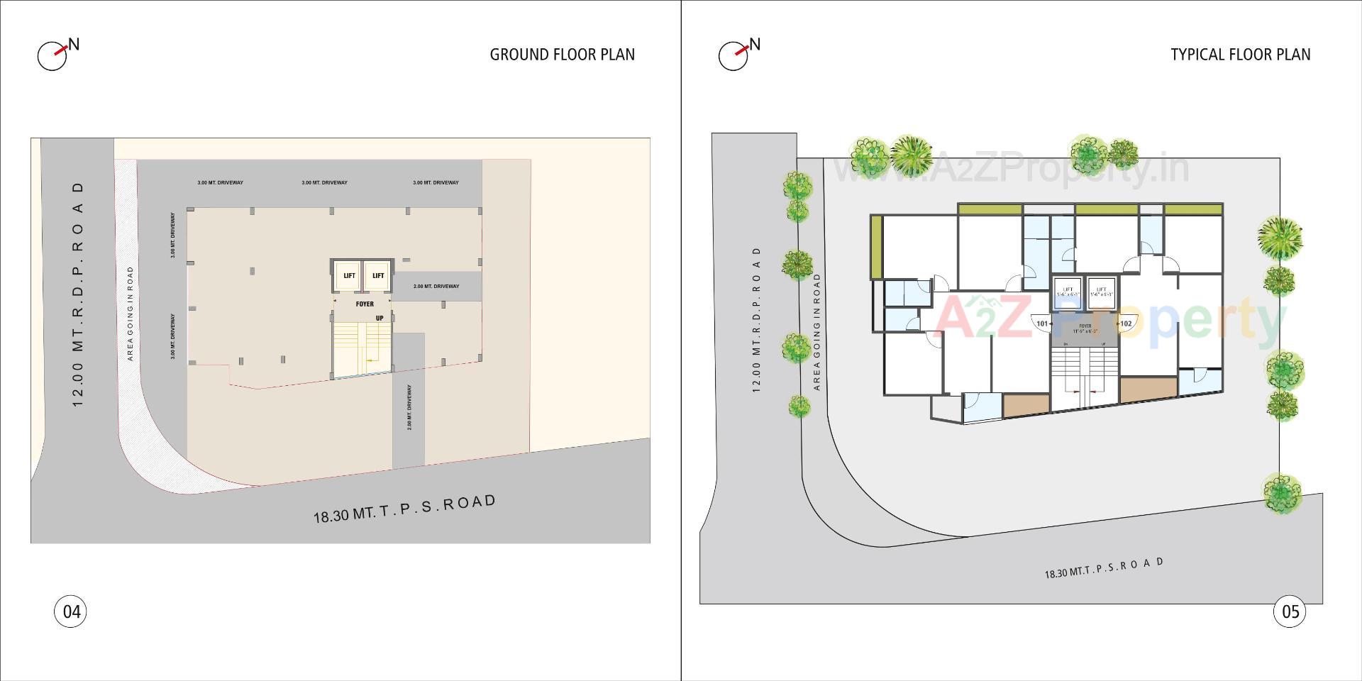 Layout of real estate project Shreyansh Flora located at Paldi, Ahmedabad, Gujarat