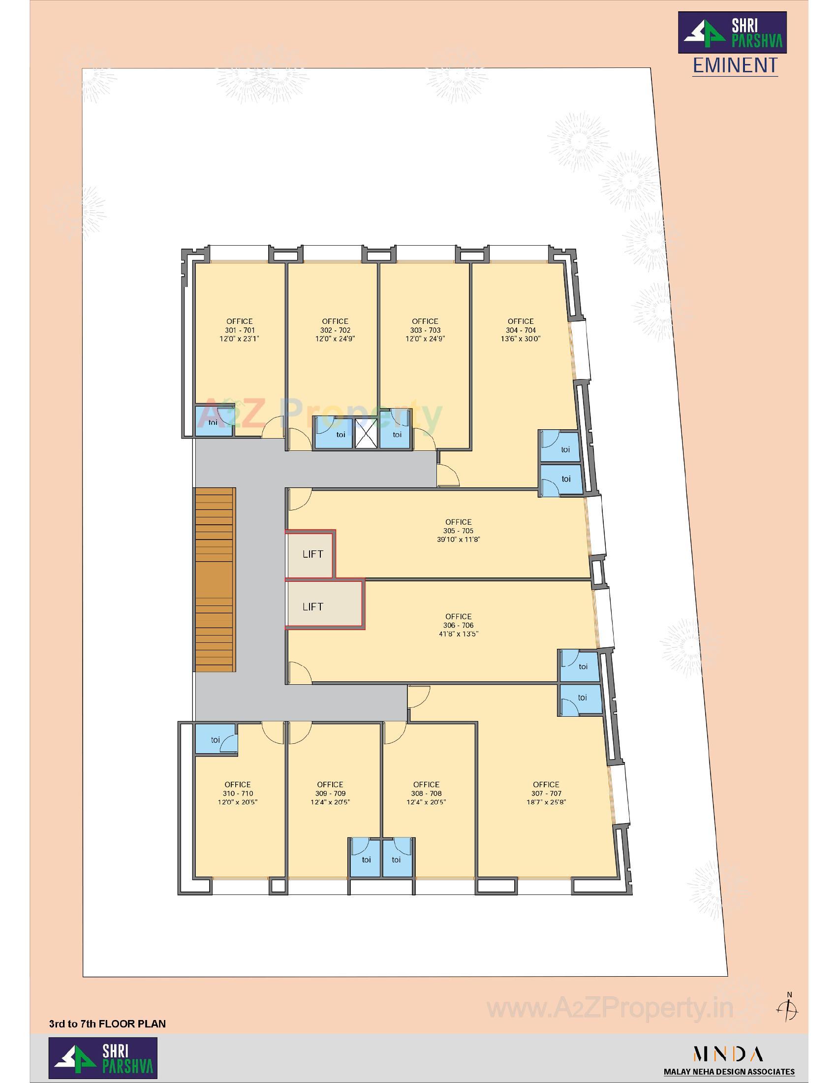 Layout of real estate project Shri Parshva Eminent located at Chhadavad, Ahmedabad, Gujarat