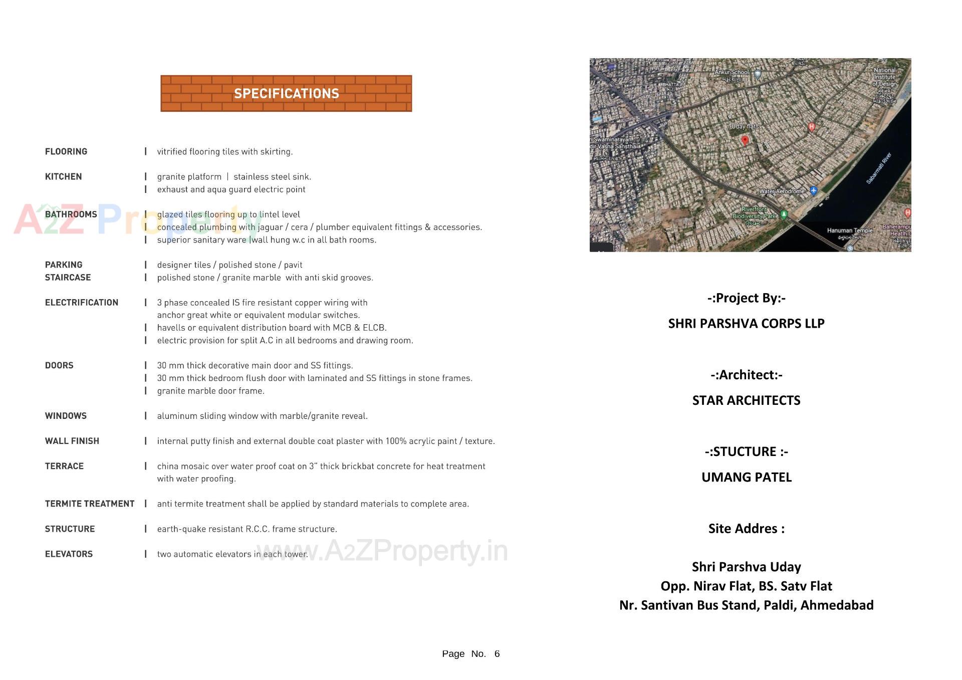  of real estate project Shri Parshva Uday Flat located at Paldi, Ahmedabad, Gujarat