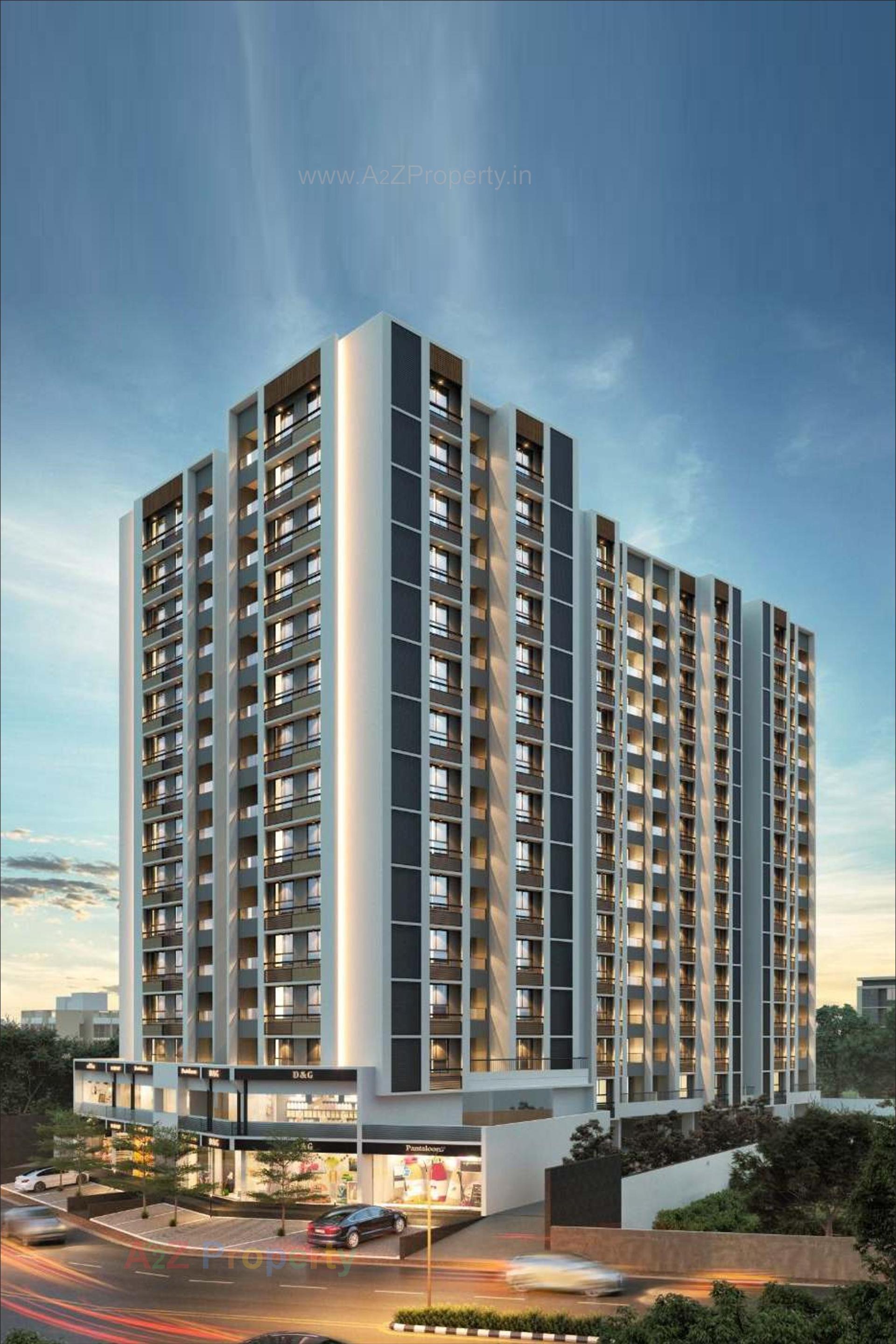 3D Elevation of real estate project Shrimay Opulence located at Shela, Sanand, Ahmedabad, Ahmedabad, Gujarat