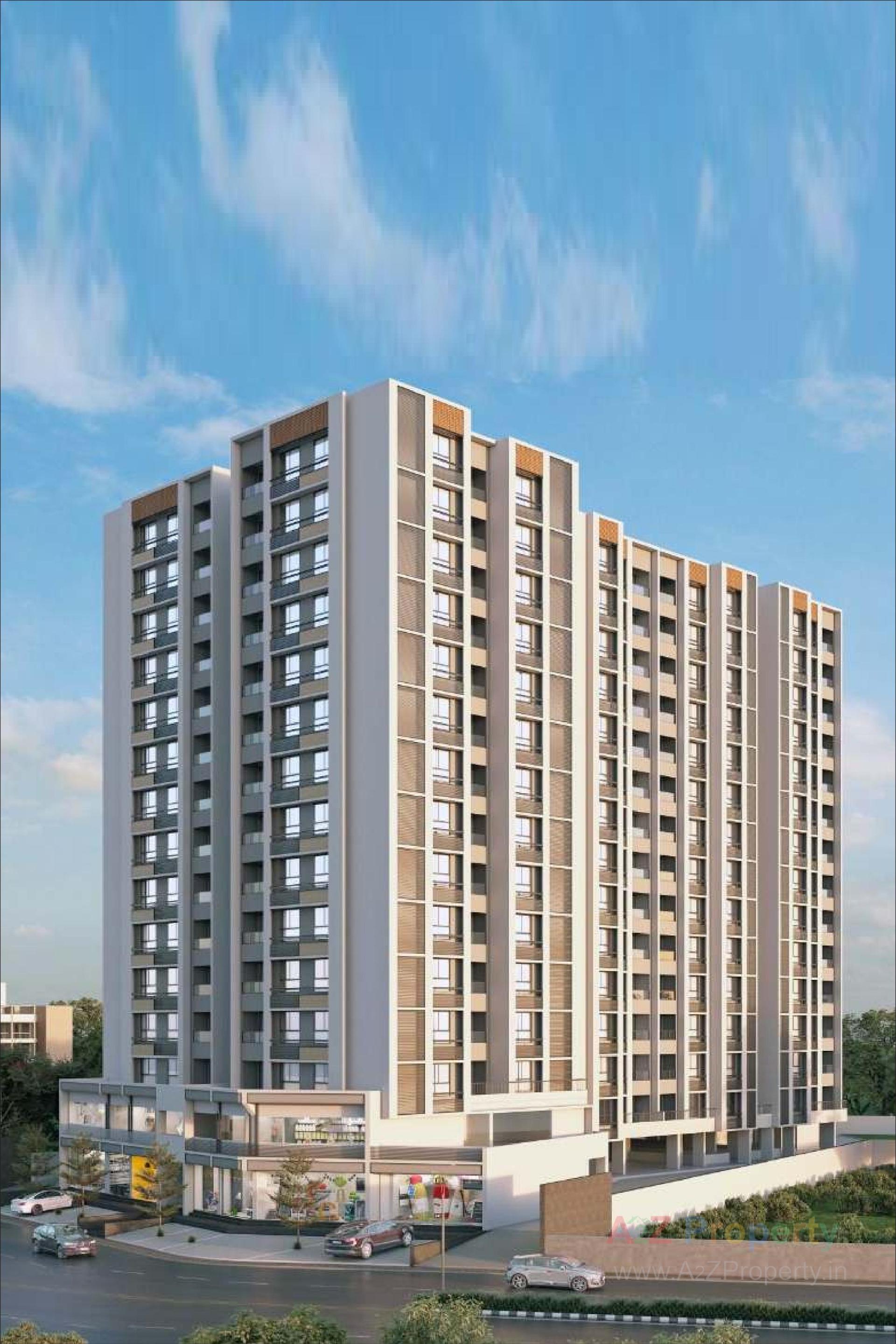 3D Elevation of real estate project Shrimay Opulence located at Shela, Sanand, Ahmedabad, Ahmedabad, Gujarat